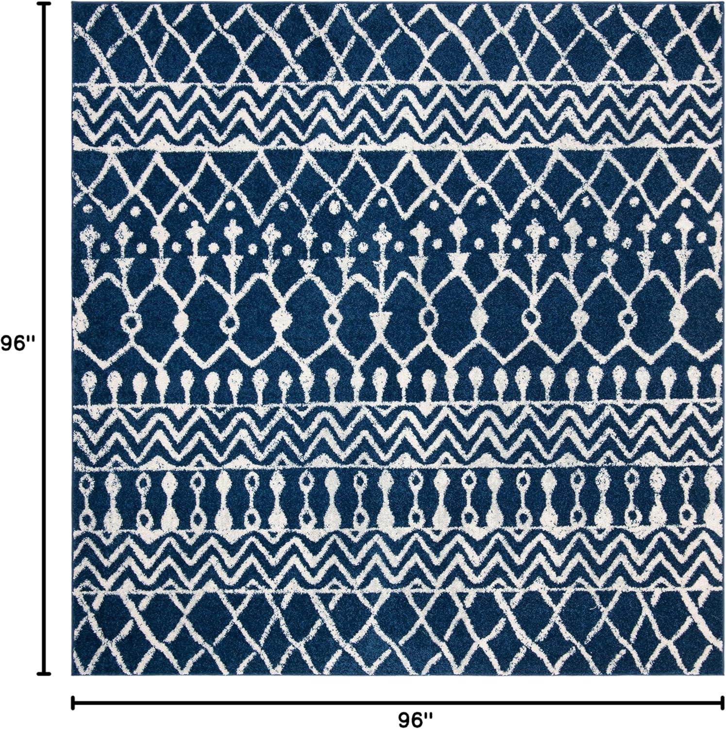 image:imageSAFAVIEH Area Rug 8x10 Tulum Collection Large Navy amp Ivory Moroccan Boho Distressed Design NonShedding amp Easy to Clean Ideal for Living Room Bedroom Dining Space TUL270NNavyIvory