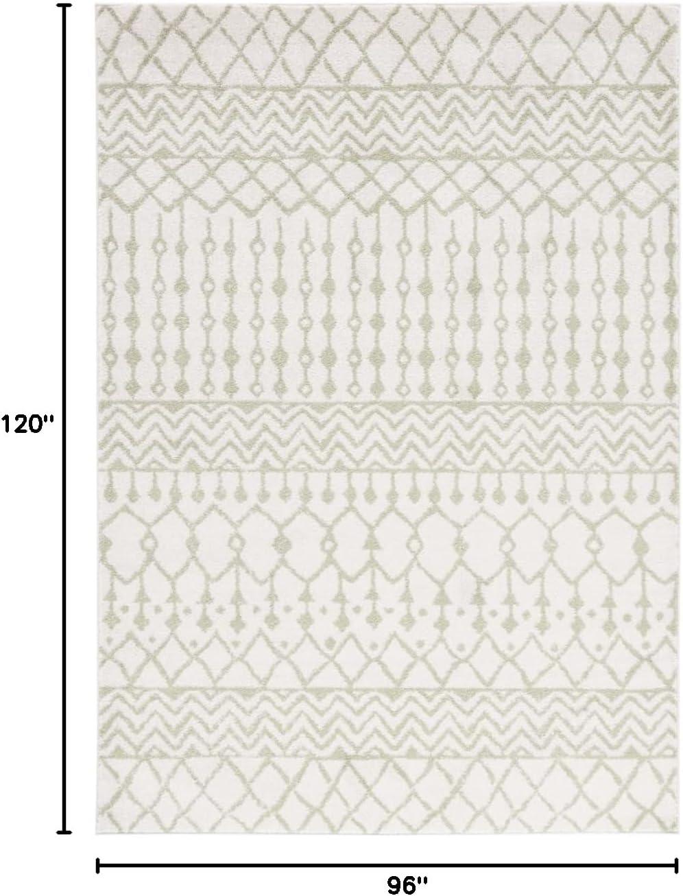 image:imageSAFAVIEH Area Rug 8x10 Tulum Collection Large Navy amp Ivory Moroccan Boho Distressed Design NonShedding amp Easy to Clean Ideal for Living Room Bedroom Dining Space TUL270NIvorySage