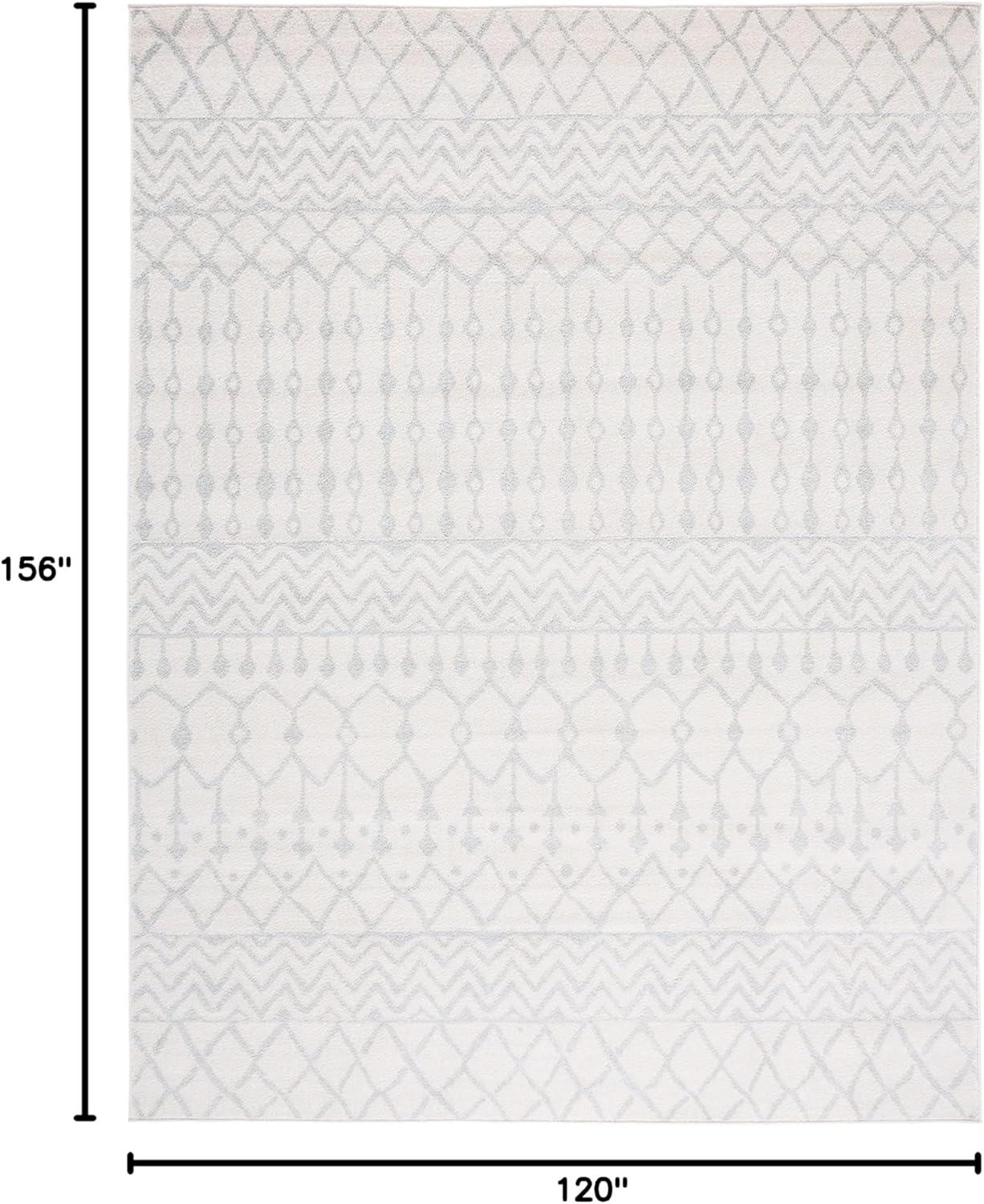 image:imageSAFAVIEH Area Rug 8x10 Tulum Collection Large Navy amp Ivory Moroccan Boho Distressed Design NonShedding amp Easy to Clean Ideal for Living Room Bedroom Dining Space TUL270NIvoryLight Grey