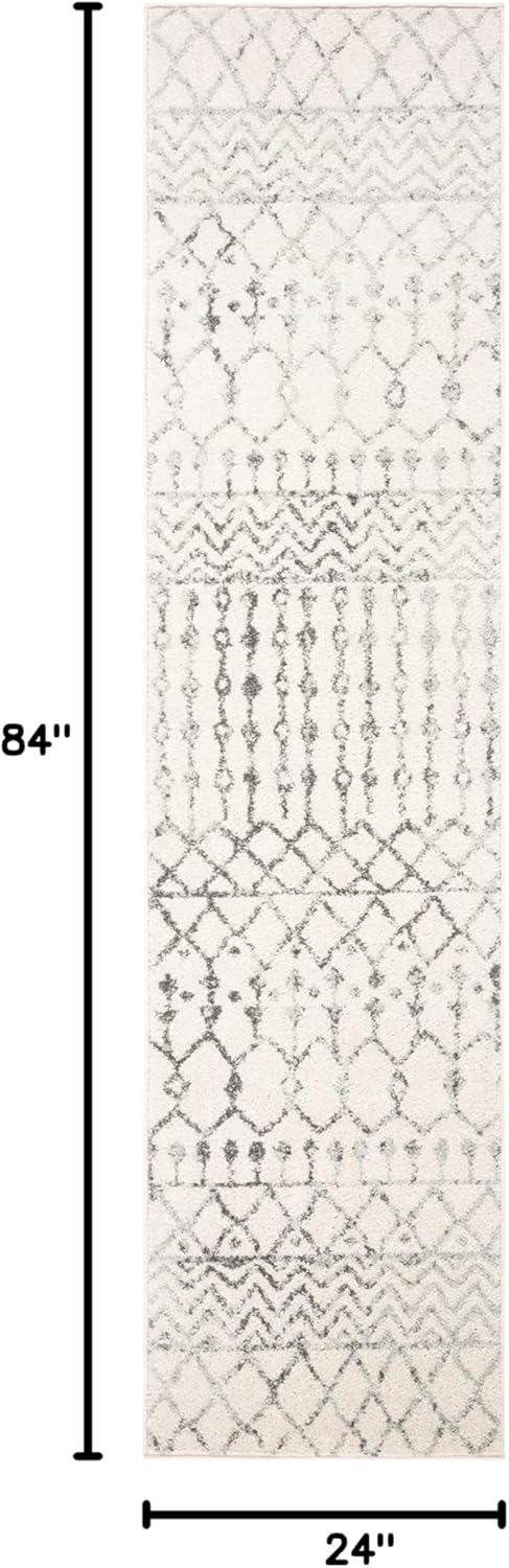 image:imageSAFAVIEH Area Rug 8x10 Tulum Collection Large Navy amp Ivory Moroccan Boho Distressed Design NonShedding amp Easy to Clean Ideal for Living Room Bedroom Dining Space TUL270NIvoryGrey