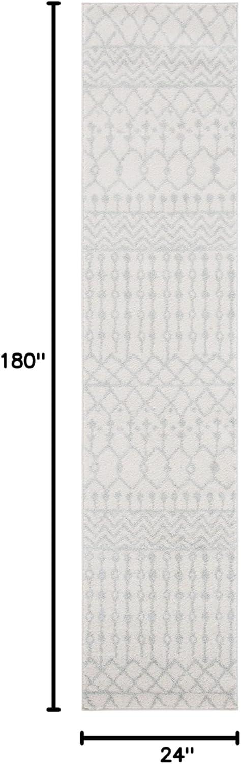 image:imageSAFAVIEH Area Rug 8x10 Tulum Collection Large Navy amp Ivory Moroccan Boho Distressed Design NonShedding amp Easy to Clean Ideal for Living Room Bedroom Dining Space TUL270NIvoryLight Grey