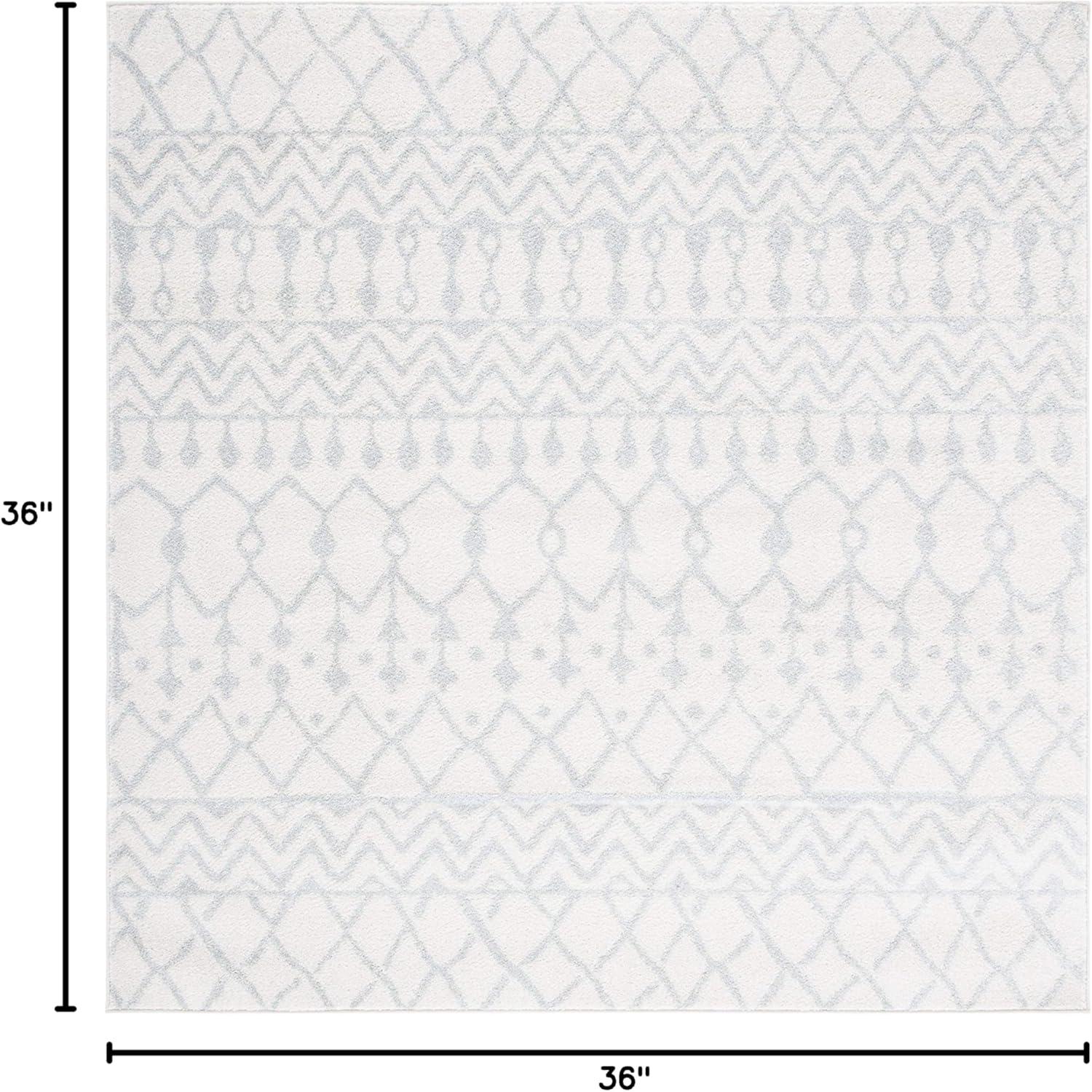 image:imageSAFAVIEH Area Rug 8x10 Tulum Collection Large Navy amp Ivory Moroccan Boho Distressed Design NonShedding amp Easy to Clean Ideal for Living Room Bedroom Dining Space TUL270NIvoryLight Grey
