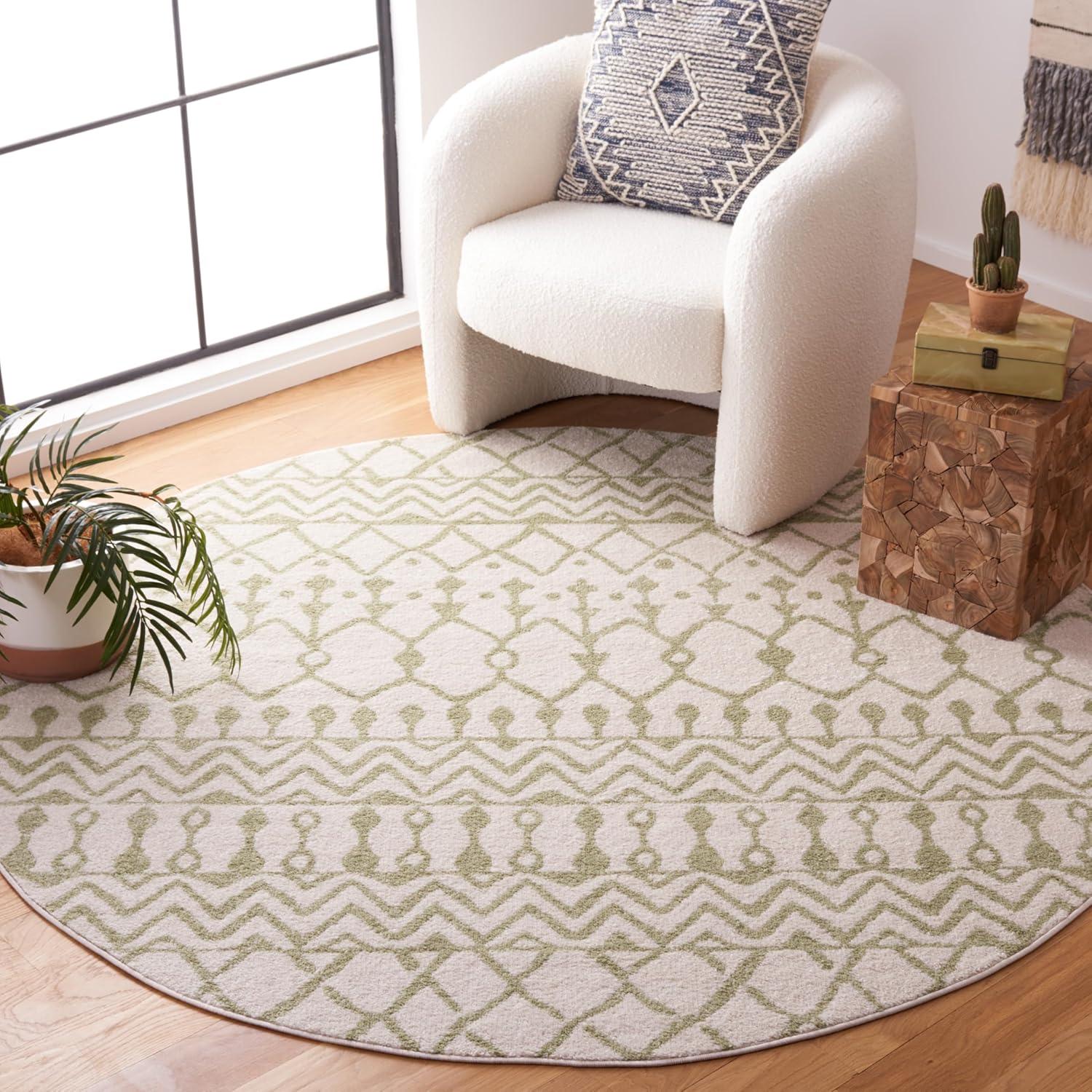 image:imageSAFAVIEH Area Rug 8x10 Tulum Collection Large Navy amp Ivory Moroccan Boho Distressed Design NonShedding amp Easy to Clean Ideal for Living Room Bedroom Dining Space TUL270NIvorySage