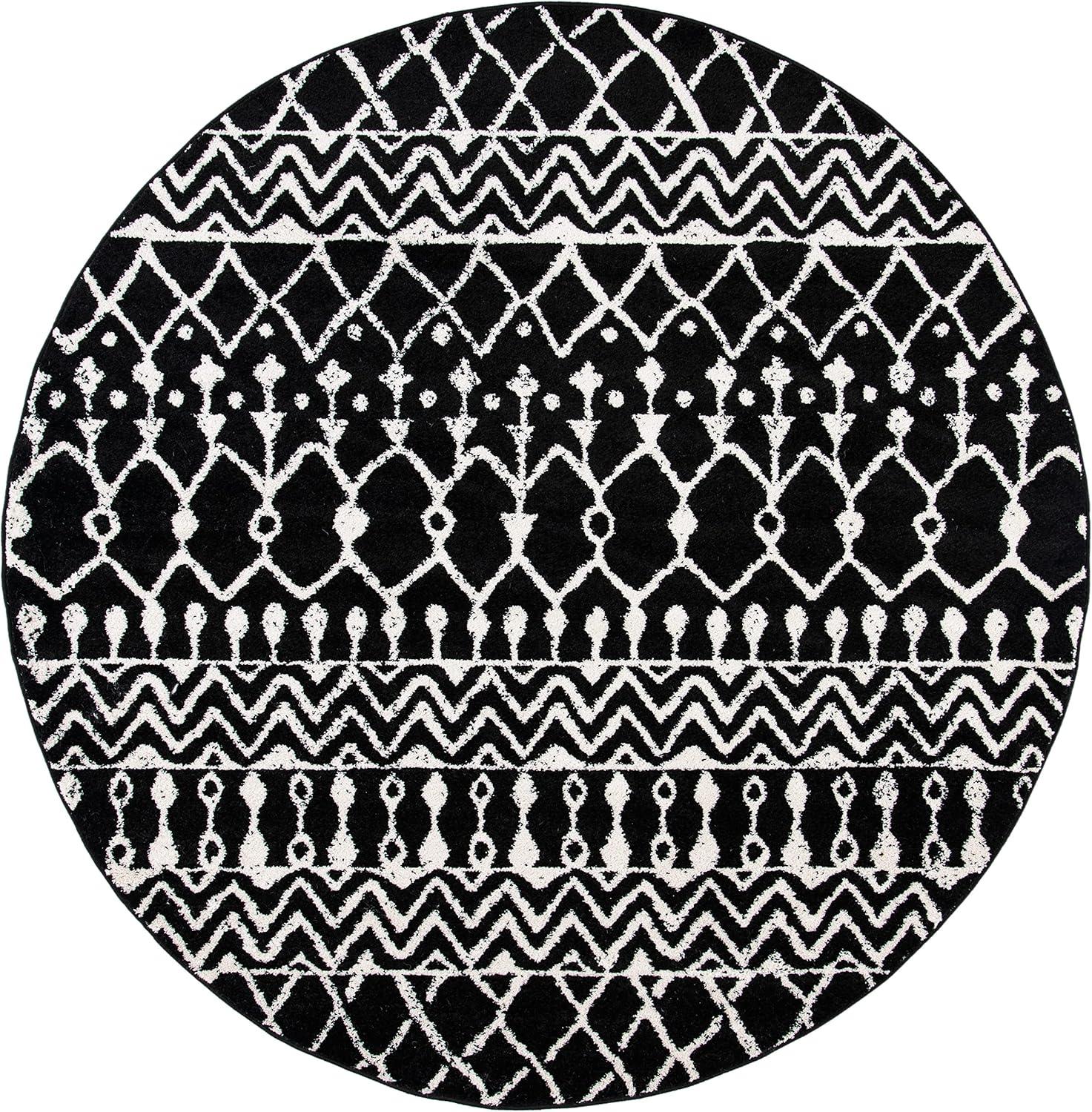 image:imageSAFAVIEH Area Rug 8x10 Tulum Collection Large Navy amp Ivory Moroccan Boho Distressed Design NonShedding amp Easy to Clean Ideal for Living Room Bedroom Dining Space TUL270NBlackIvory