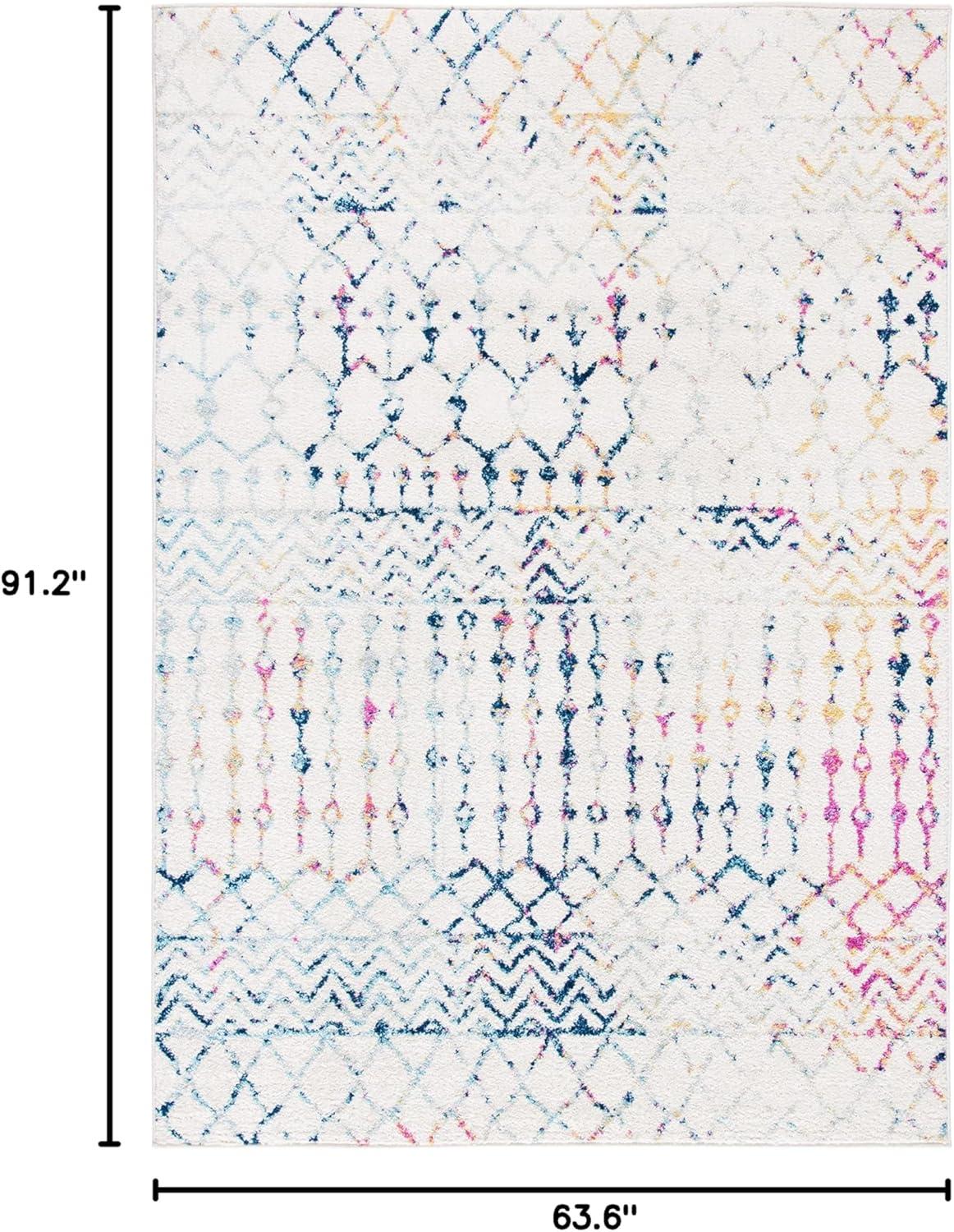 image:imageSAFAVIEH Area Rug 8x10 Tulum Collection Large Navy amp Ivory Moroccan Boho Distressed Design NonShedding amp Easy to Clean Ideal for Living Room Bedroom Dining Space TUL270NIvoryBlue