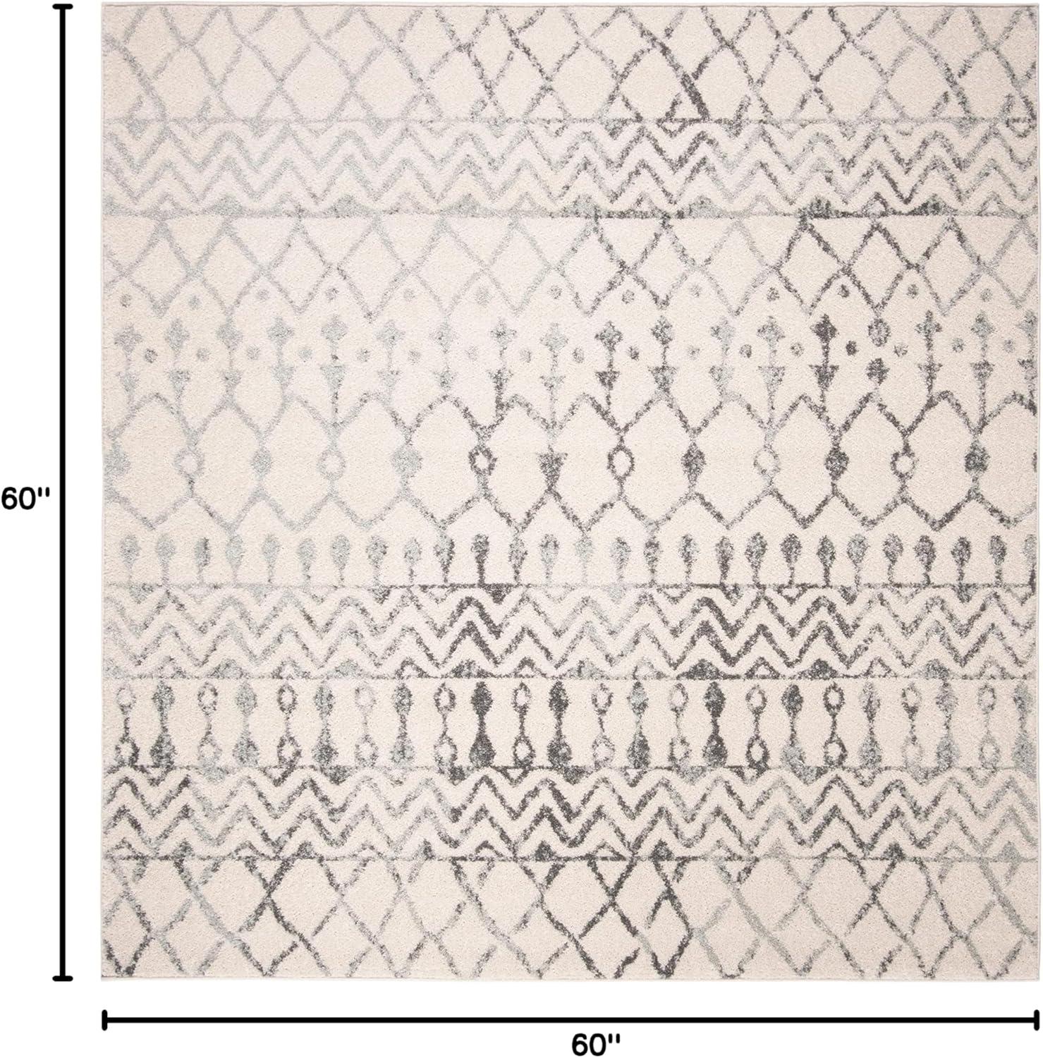 image:imageSAFAVIEH Area Rug 8x10 Tulum Collection Large Navy amp Ivory Moroccan Boho Distressed Design NonShedding amp Easy to Clean Ideal for Living Room Bedroom Dining Space TUL270NIvoryGrey