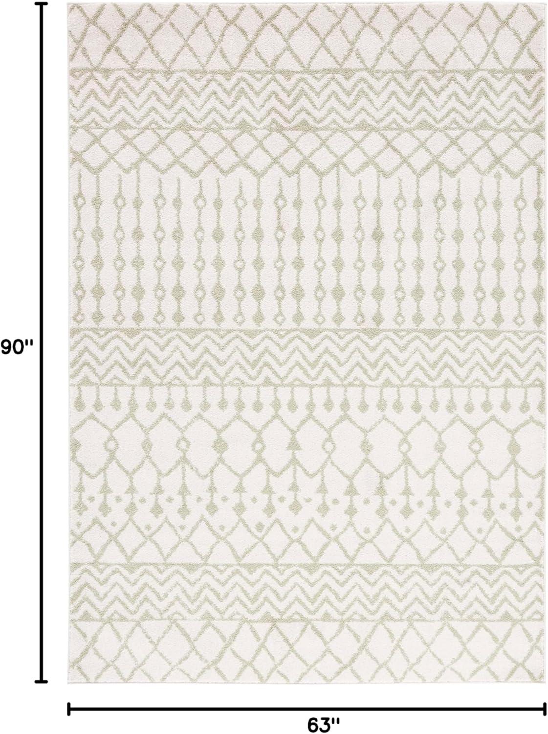 image:imageSAFAVIEH Area Rug 8x10 Tulum Collection Large Navy amp Ivory Moroccan Boho Distressed Design NonShedding amp Easy to Clean Ideal for Living Room Bedroom Dining Space TUL270NIvorySage