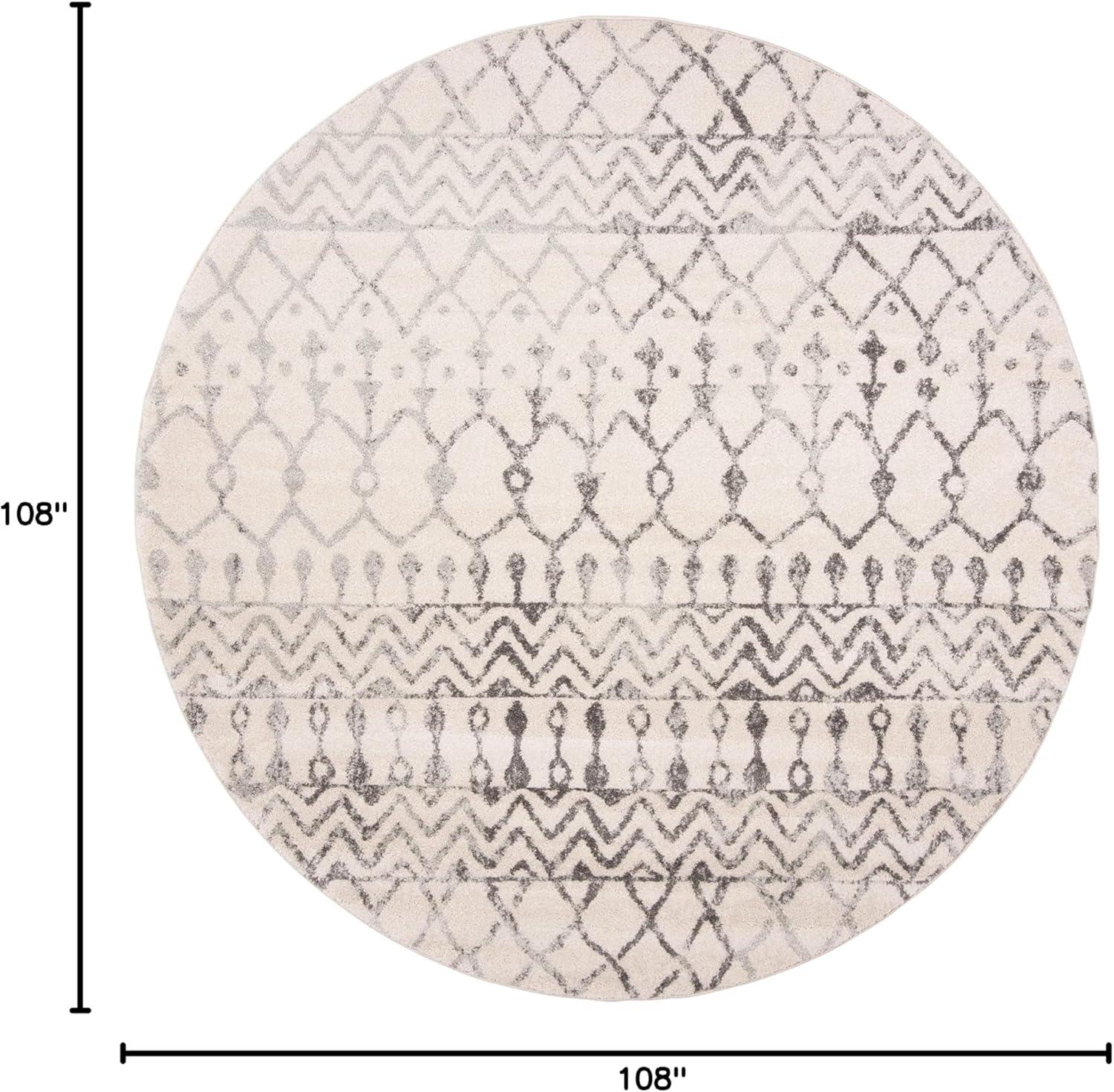 image:imageSAFAVIEH Area Rug 8x10 Tulum Collection Large Navy amp Ivory Moroccan Boho Distressed Design NonShedding amp Easy to Clean Ideal for Living Room Bedroom Dining Space TUL270NIvoryGrey