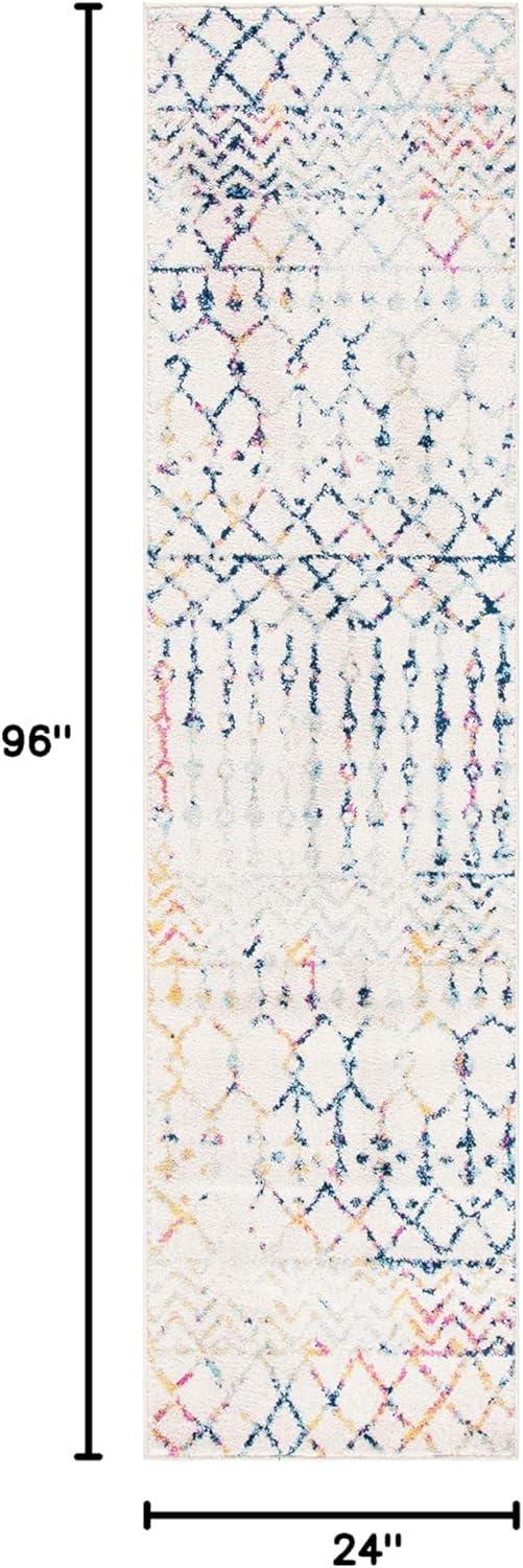 image:imageSAFAVIEH Area Rug 8x10 Tulum Collection Large Navy amp Ivory Moroccan Boho Distressed Design NonShedding amp Easy to Clean Ideal for Living Room Bedroom Dining Space TUL270NIvoryBlue