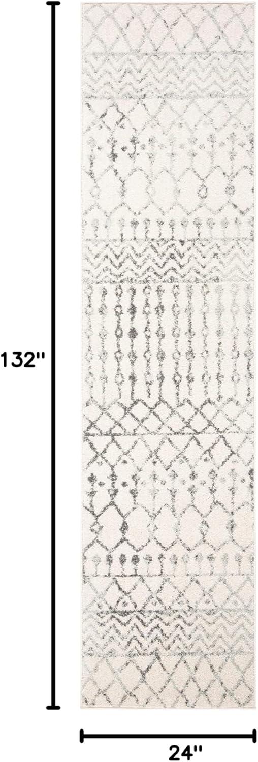 image:imageSAFAVIEH Area Rug 8x10 Tulum Collection Large Navy amp Ivory Moroccan Boho Distressed Design NonShedding amp Easy to Clean Ideal for Living Room Bedroom Dining Space TUL270NIvoryGrey