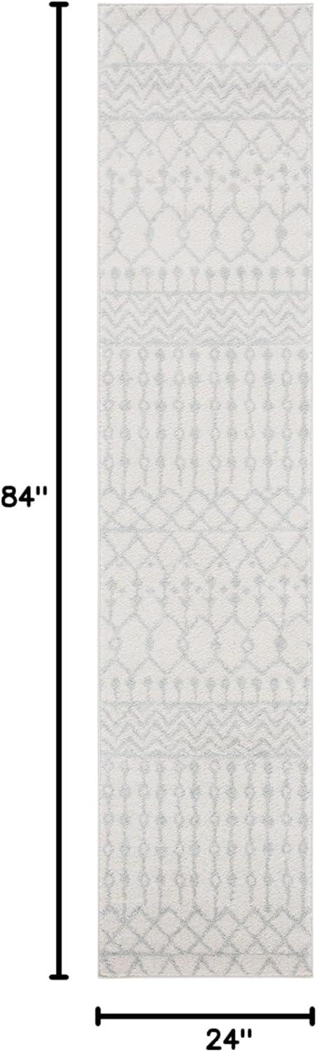 image:imageSAFAVIEH Area Rug 8x10 Tulum Collection Large Navy amp Ivory Moroccan Boho Distressed Design NonShedding amp Easy to Clean Ideal for Living Room Bedroom Dining Space TUL270NIvoryLight Grey