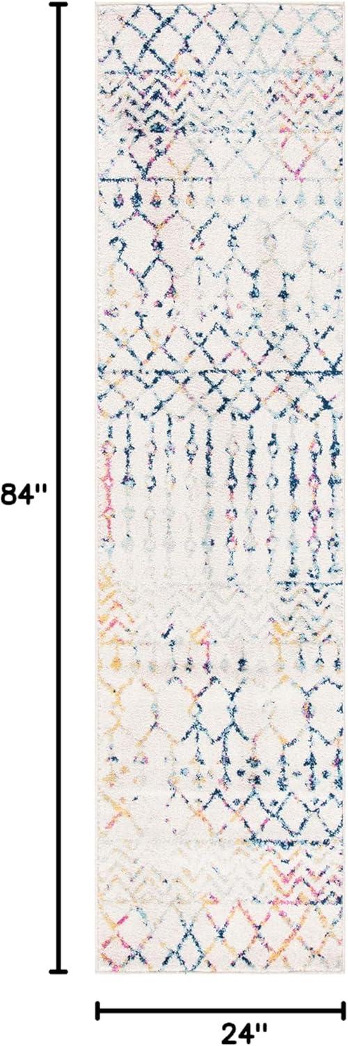image:imageSAFAVIEH Area Rug 8x10 Tulum Collection Large Navy amp Ivory Moroccan Boho Distressed Design NonShedding amp Easy to Clean Ideal for Living Room Bedroom Dining Space TUL270NIvoryBlue
