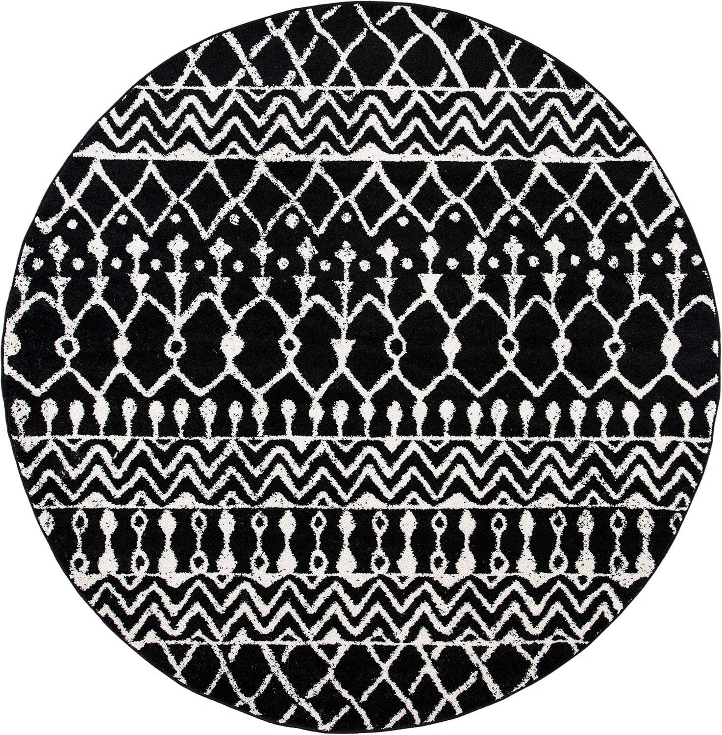 image:imageSAFAVIEH Area Rug 8x10 Tulum Collection Large Navy amp Ivory Moroccan Boho Distressed Design NonShedding amp Easy to Clean Ideal for Living Room Bedroom Dining Space TUL270NBlackIvory