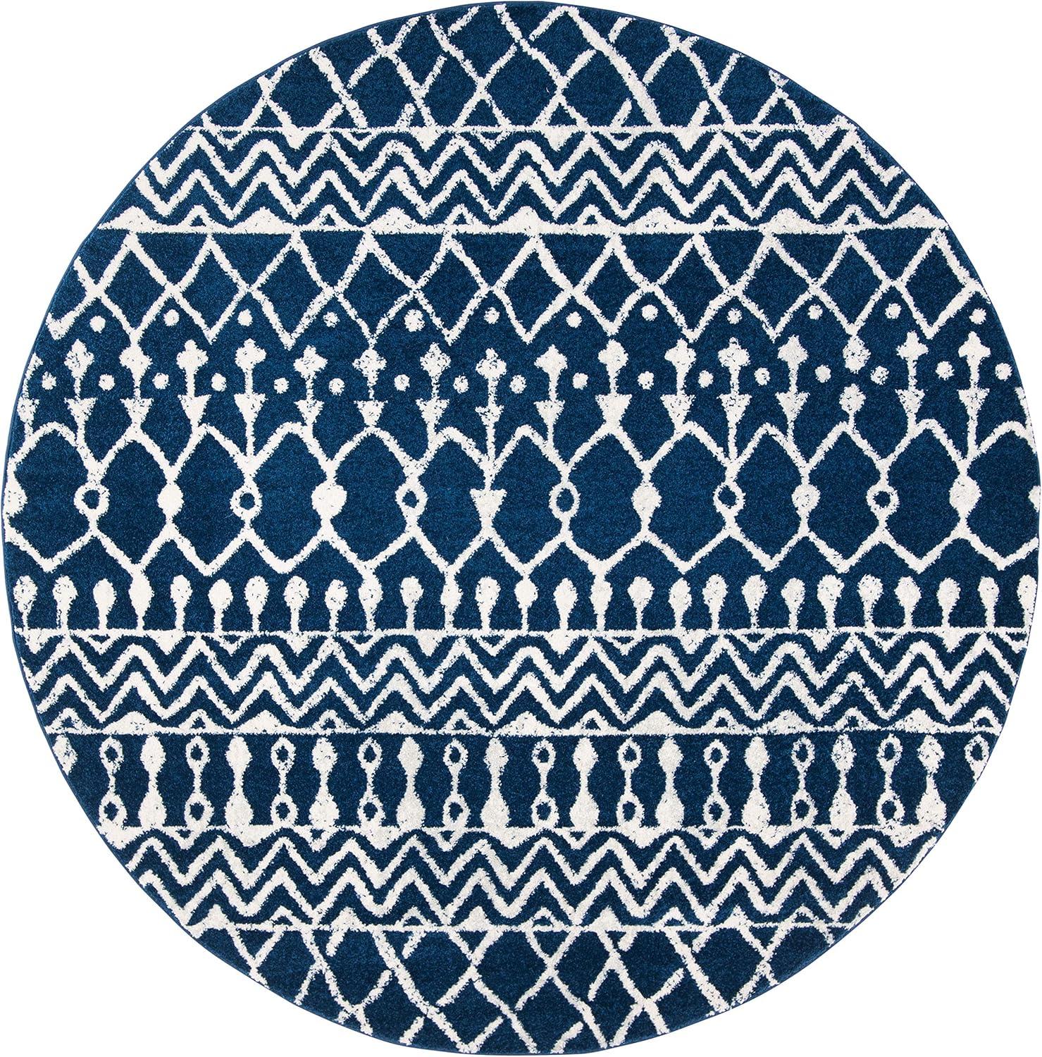 image:imageSAFAVIEH Area Rug 8x10 Tulum Collection Large Navy amp Ivory Moroccan Boho Distressed Design NonShedding amp Easy to Clean Ideal for Living Room Bedroom Dining Space TUL270NNavyIvory