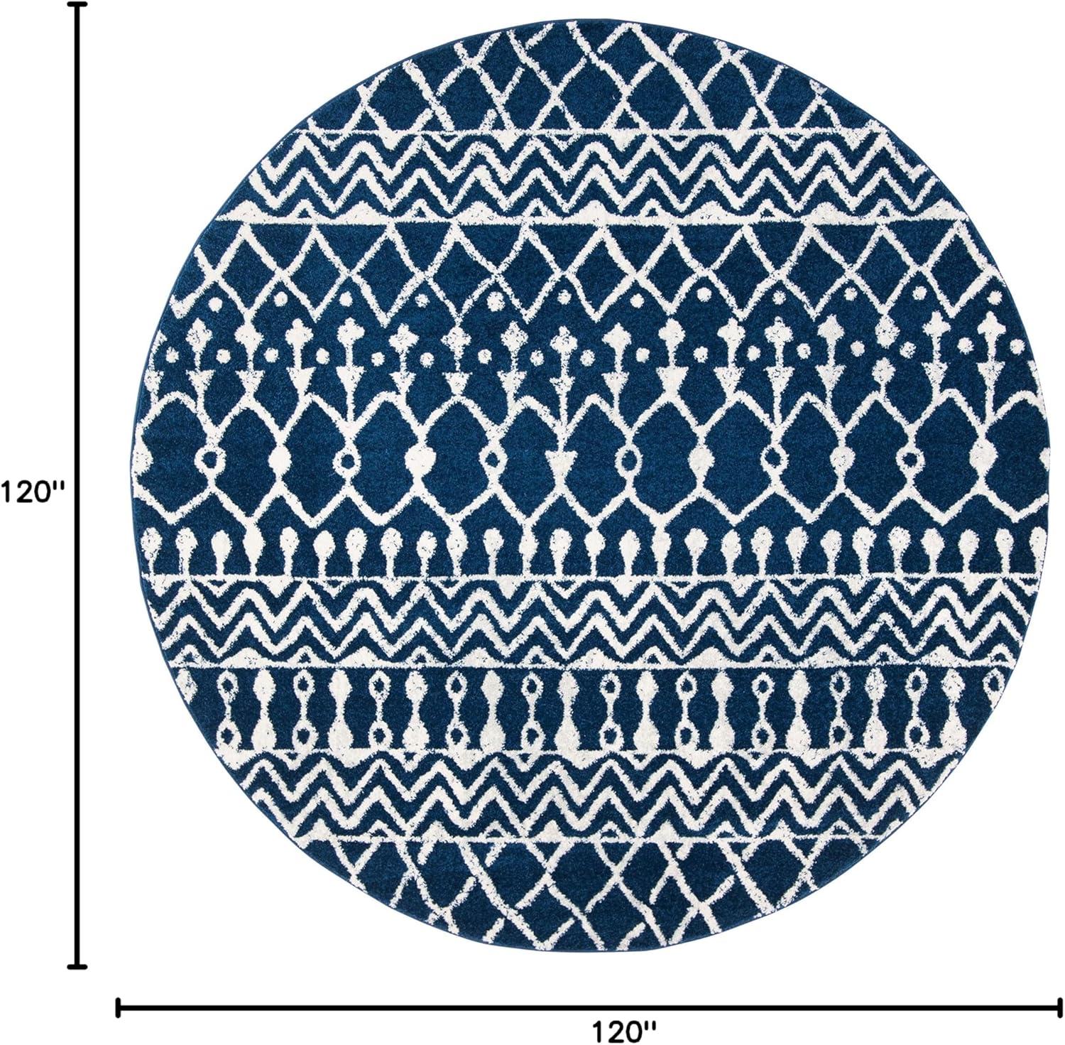 image:imageSAFAVIEH Area Rug 8x10 Tulum Collection Large Navy amp Ivory Moroccan Boho Distressed Design NonShedding amp Easy to Clean Ideal for Living Room Bedroom Dining Space TUL270NNavyIvory