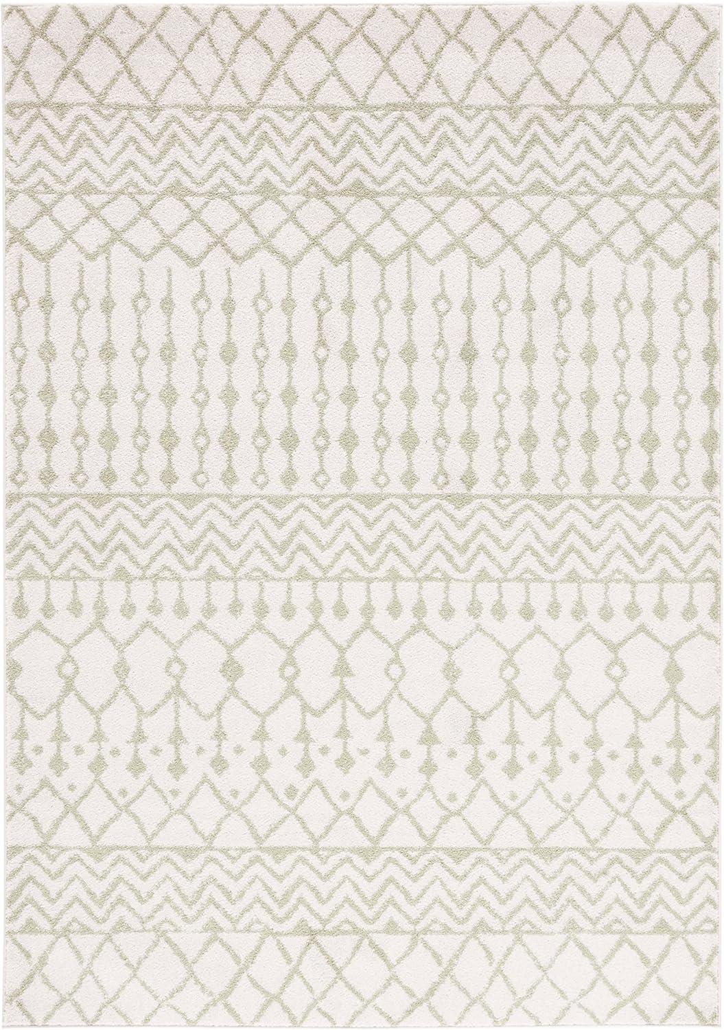 image:imageSAFAVIEH Area Rug 8x10 Tulum Collection Large Navy amp Ivory Moroccan Boho Distressed Design NonShedding amp Easy to Clean Ideal for Living Room Bedroom Dining Space TUL270NIvorySage