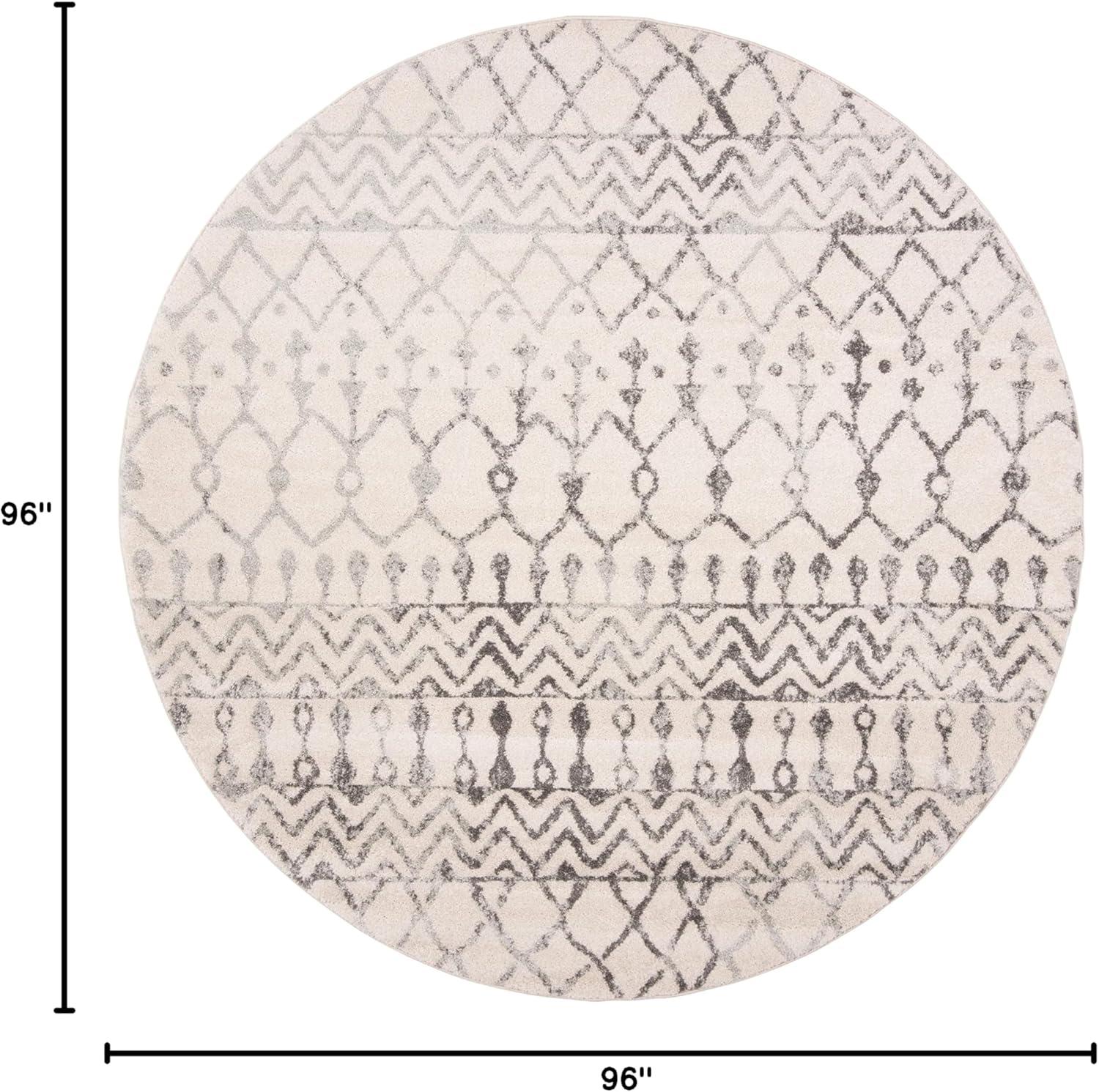 image:imageSAFAVIEH Area Rug 8x10 Tulum Collection Large Navy amp Ivory Moroccan Boho Distressed Design NonShedding amp Easy to Clean Ideal for Living Room Bedroom Dining Space TUL270NIvoryGrey