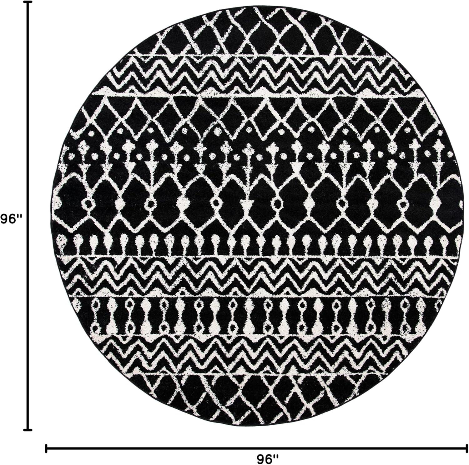 image:imageSAFAVIEH Area Rug 8x10 Tulum Collection Large Navy amp Ivory Moroccan Boho Distressed Design NonShedding amp Easy to Clean Ideal for Living Room Bedroom Dining Space TUL270NBlackIvory
