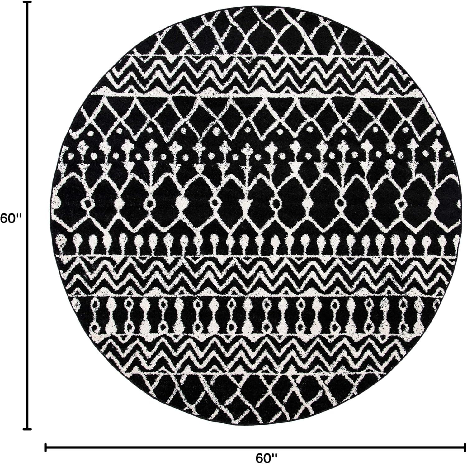 image:imageSAFAVIEH Area Rug 8x10 Tulum Collection Large Navy amp Ivory Moroccan Boho Distressed Design NonShedding amp Easy to Clean Ideal for Living Room Bedroom Dining Space TUL270NBlackIvory