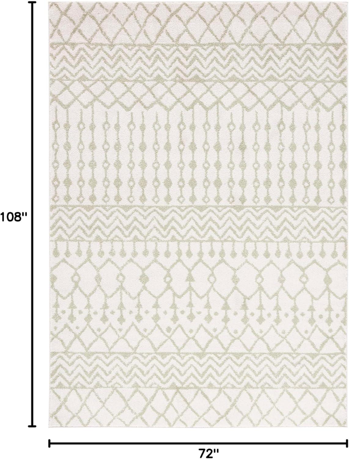 image:imageSAFAVIEH Area Rug 8x10 Tulum Collection Large Navy amp Ivory Moroccan Boho Distressed Design NonShedding amp Easy to Clean Ideal for Living Room Bedroom Dining Space TUL270NIvorySage