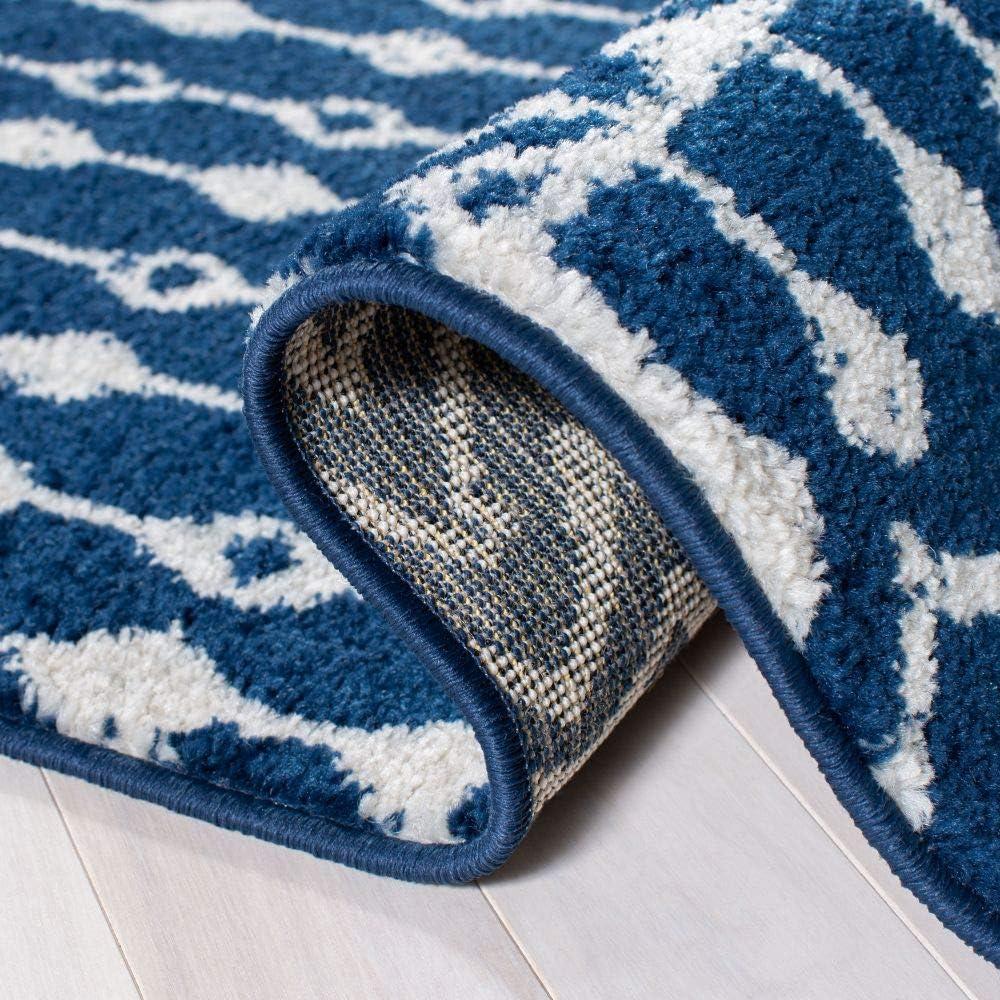 image:imageSAFAVIEH Area Rug 8x10 Tulum Collection Large Navy amp Ivory Moroccan Boho Distressed Design NonShedding amp Easy to Clean Ideal for Living Room Bedroom Dining Space TUL270NNavyIvory