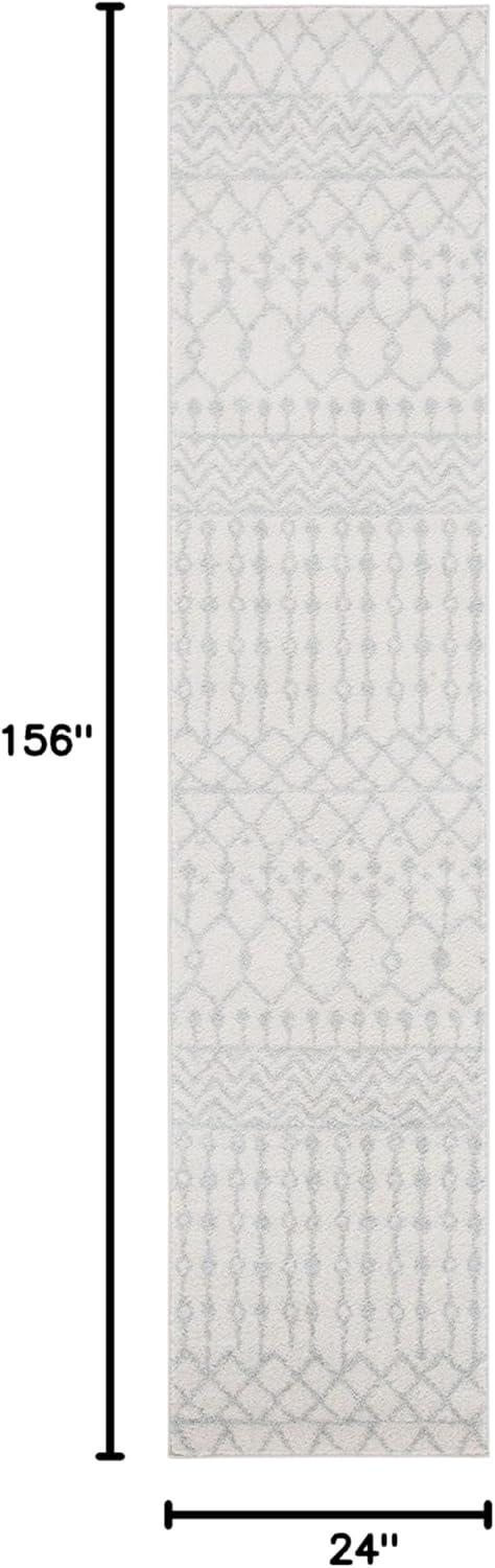 image:imageSAFAVIEH Area Rug 8x10 Tulum Collection Large Navy amp Ivory Moroccan Boho Distressed Design NonShedding amp Easy to Clean Ideal for Living Room Bedroom Dining Space TUL270NIvoryLight Grey