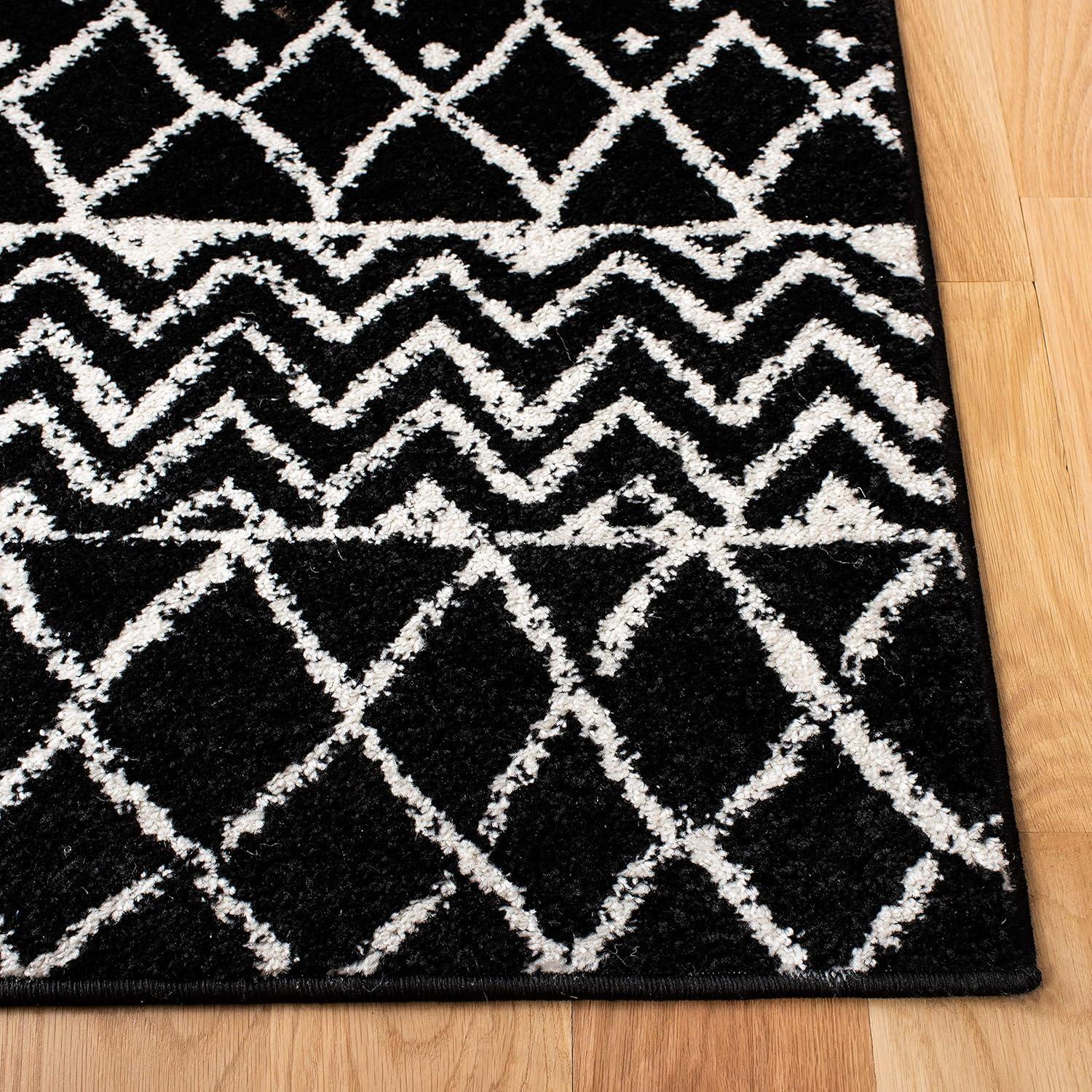 image:imageSAFAVIEH Area Rug 8x10 Tulum Collection Large Navy amp Ivory Moroccan Boho Distressed Design NonShedding amp Easy to Clean Ideal for Living Room Bedroom Dining Space TUL270NBlackIvory