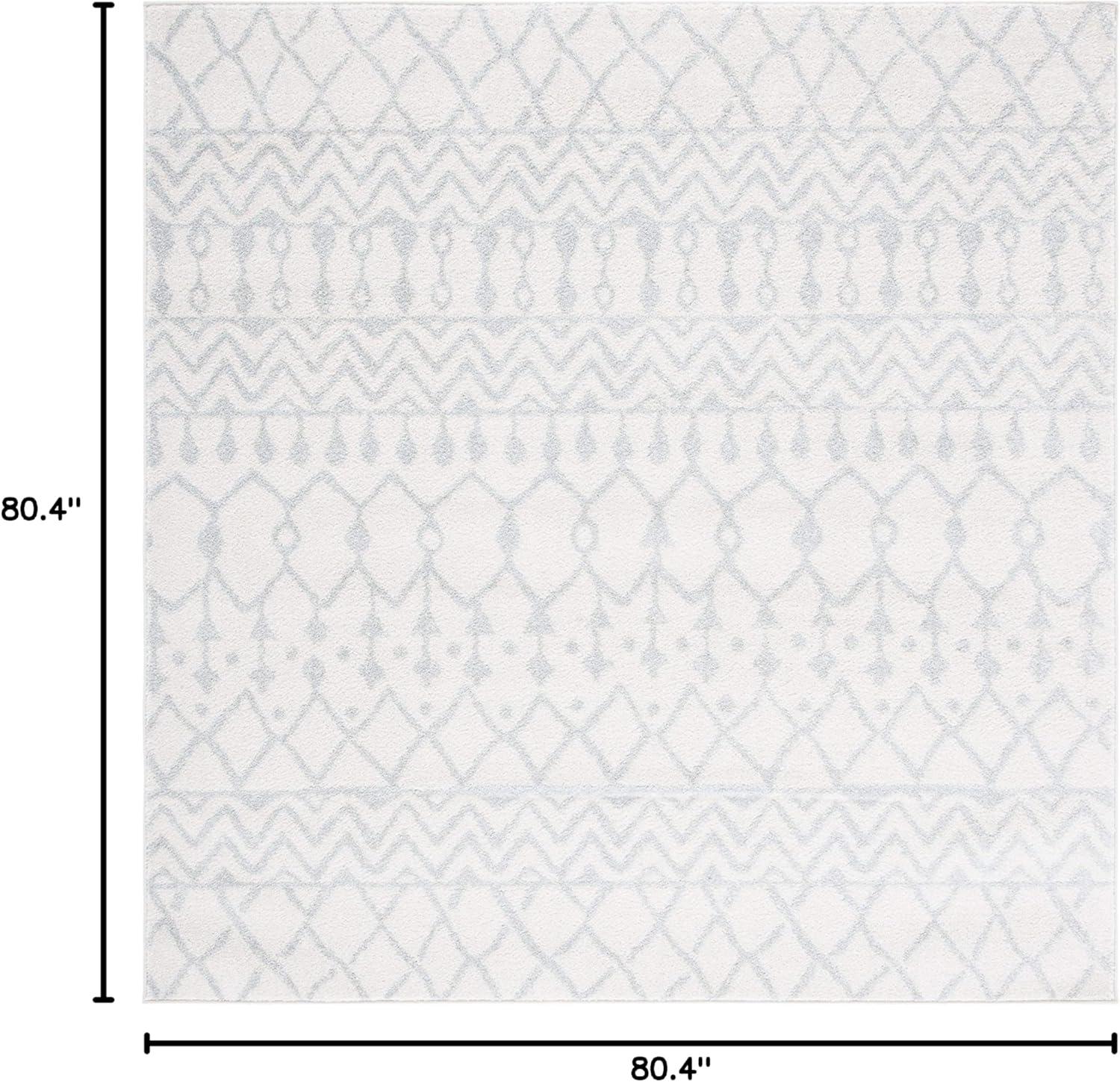 image:imageSAFAVIEH Area Rug 8x10 Tulum Collection Large Navy amp Ivory Moroccan Boho Distressed Design NonShedding amp Easy to Clean Ideal for Living Room Bedroom Dining Space TUL270NIvoryLight Grey