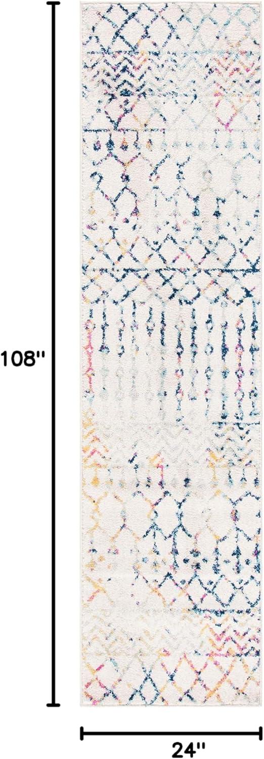 image:imageSAFAVIEH Area Rug 8x10 Tulum Collection Large Navy amp Ivory Moroccan Boho Distressed Design NonShedding amp Easy to Clean Ideal for Living Room Bedroom Dining Space TUL270NIvoryBlue