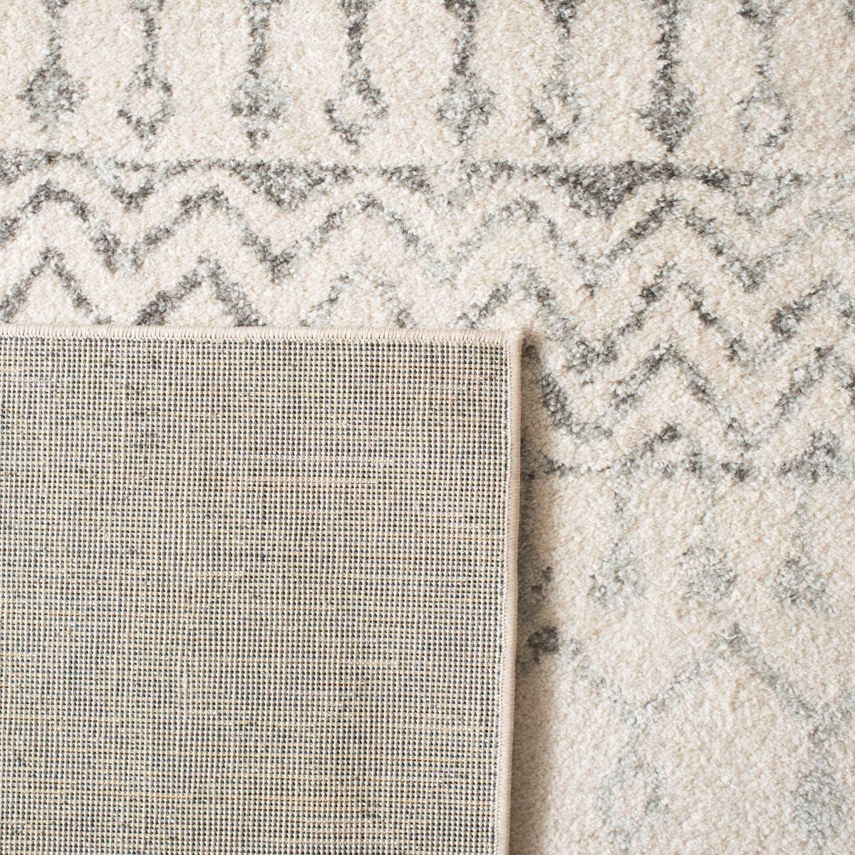 image:imageSAFAVIEH Area Rug 8x10 Tulum Collection Large Navy amp Ivory Moroccan Boho Distressed Design NonShedding amp Easy to Clean Ideal for Living Room Bedroom Dining Space TUL270NIvoryGrey