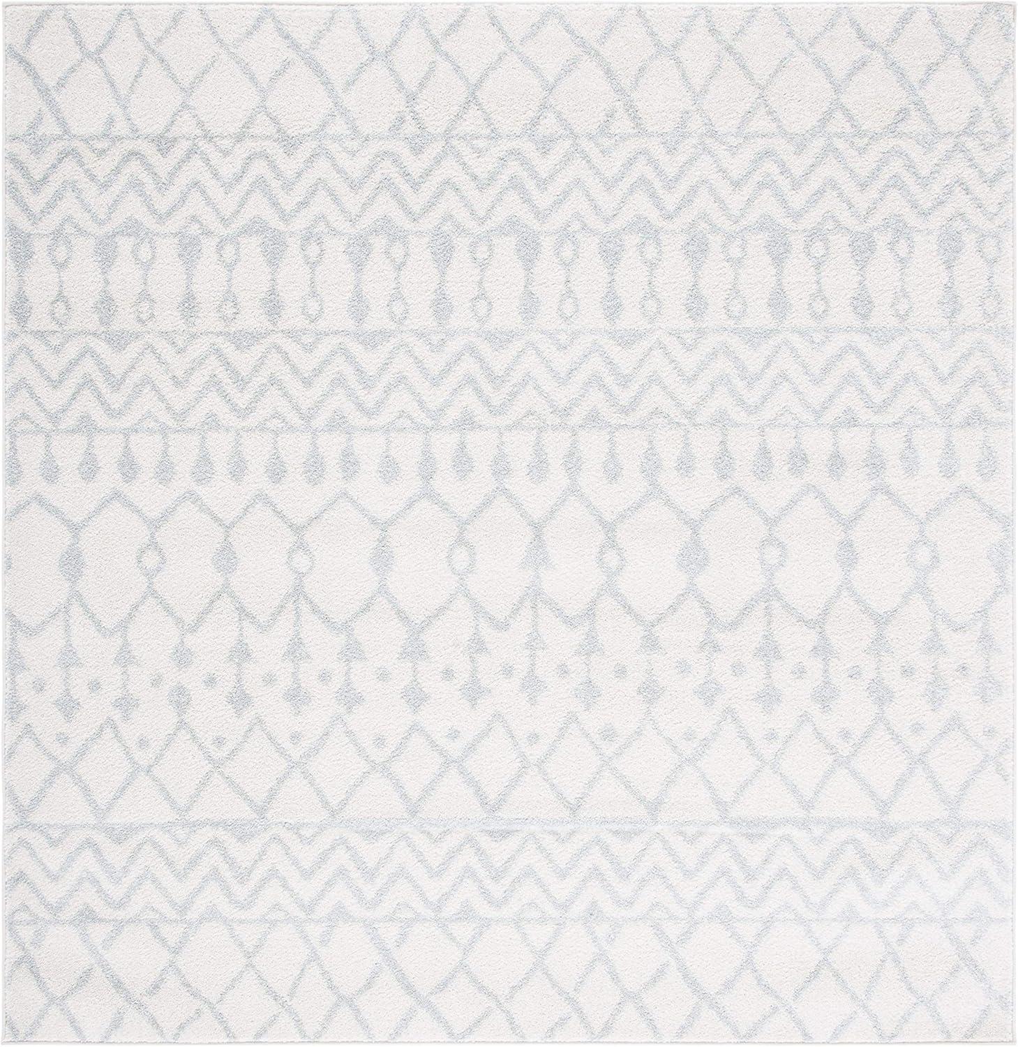 image:imageSAFAVIEH Area Rug 8x10 Tulum Collection Large Navy amp Ivory Moroccan Boho Distressed Design NonShedding amp Easy to Clean Ideal for Living Room Bedroom Dining Space TUL270NIvoryLight Grey