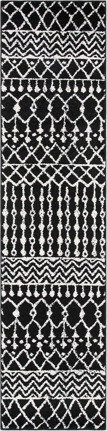 image:imageSAFAVIEH Area Rug 8x10 Tulum Collection Large Navy amp Ivory Moroccan Boho Distressed Design NonShedding amp Easy to Clean Ideal for Living Room Bedroom Dining Space TUL270NBlackIvory