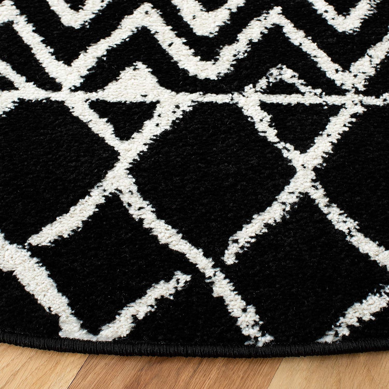 image:imageSAFAVIEH Area Rug 8x10 Tulum Collection Large Navy amp Ivory Moroccan Boho Distressed Design NonShedding amp Easy to Clean Ideal for Living Room Bedroom Dining Space TUL270NBlackIvory