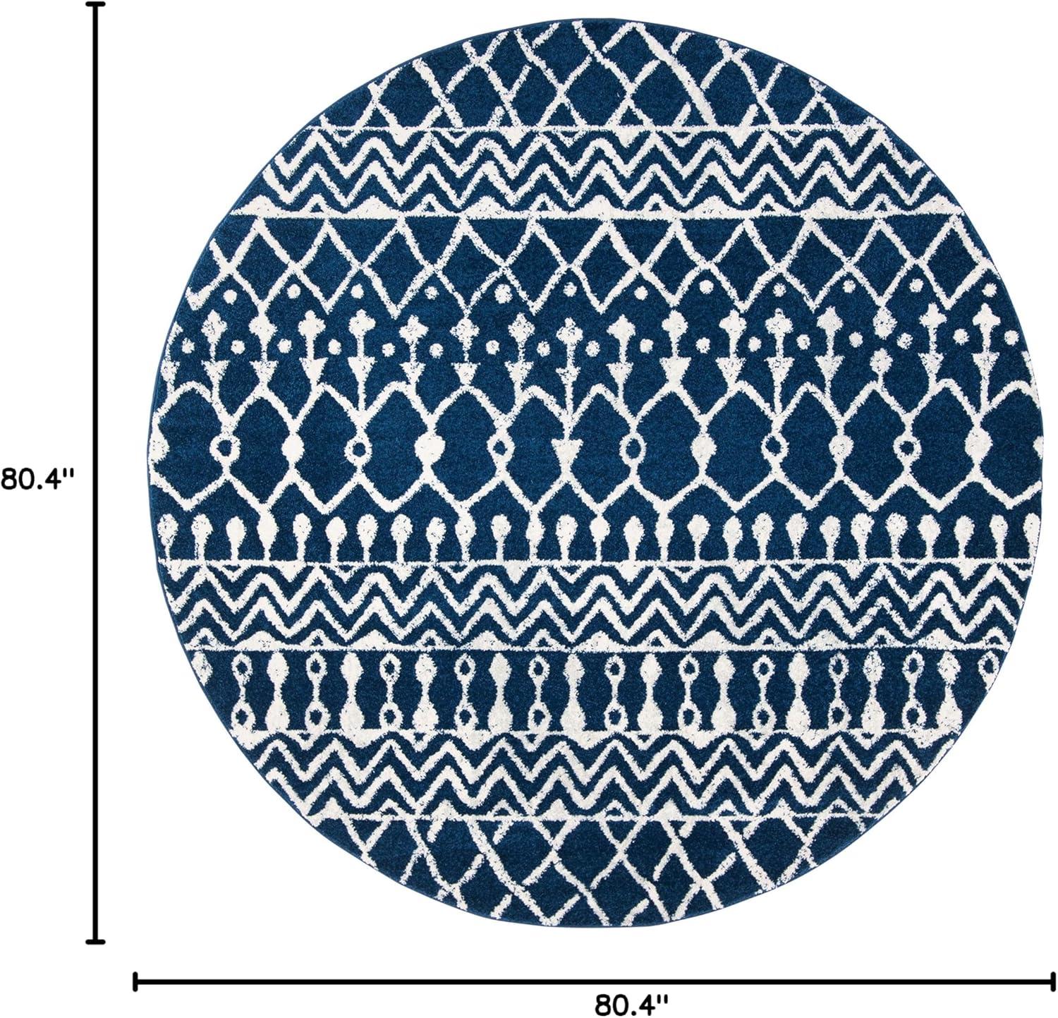 image:imageSAFAVIEH Area Rug 8x10 Tulum Collection Large Navy amp Ivory Moroccan Boho Distressed Design NonShedding amp Easy to Clean Ideal for Living Room Bedroom Dining Space TUL270NNavyIvory