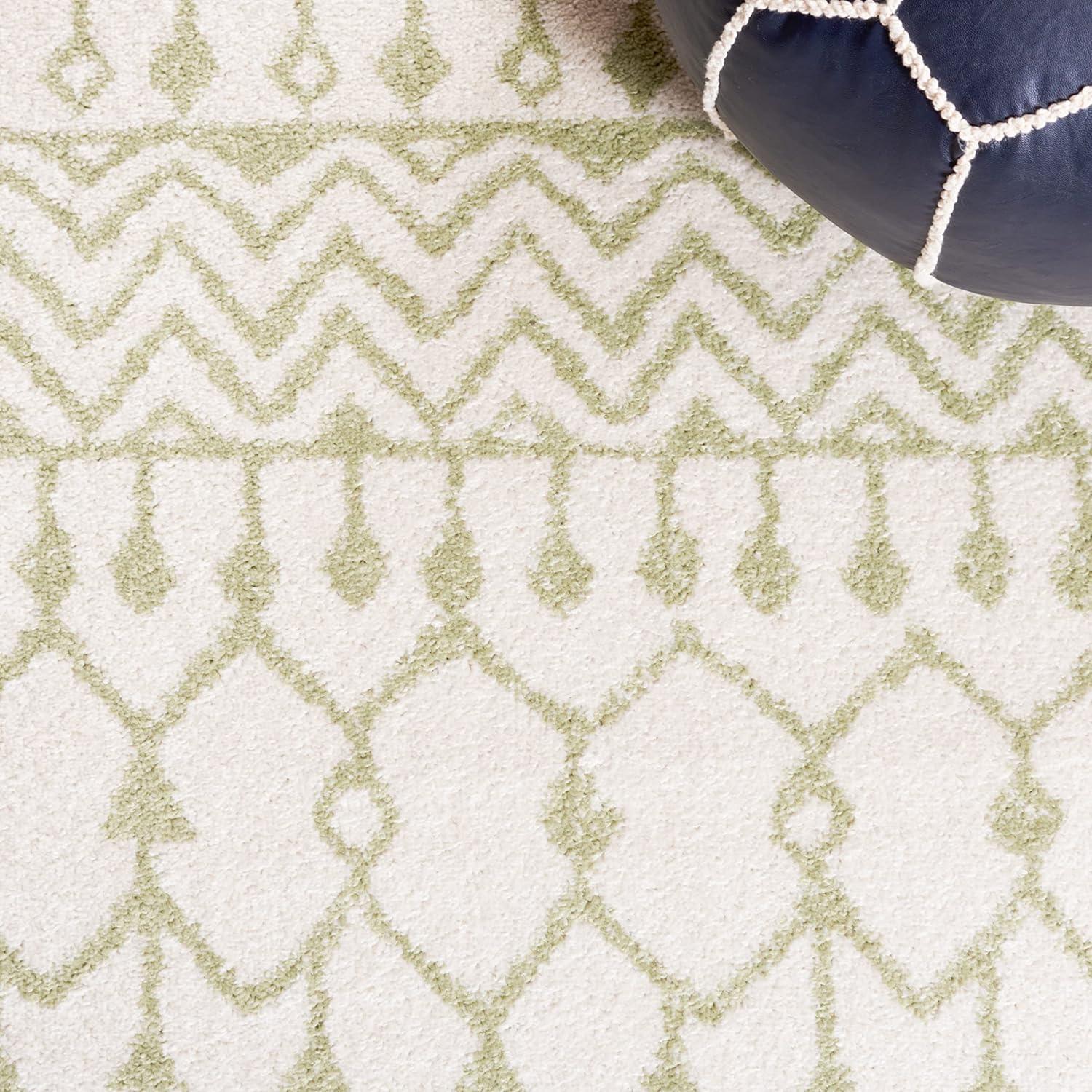 image:imageSAFAVIEH Area Rug 8x10 Tulum Collection Large Navy amp Ivory Moroccan Boho Distressed Design NonShedding amp Easy to Clean Ideal for Living Room Bedroom Dining Space TUL270NIvorySage