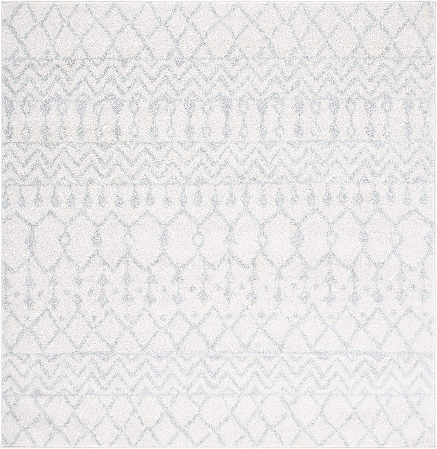 image:imageSAFAVIEH Area Rug 8x10 Tulum Collection Large Navy amp Ivory Moroccan Boho Distressed Design NonShedding amp Easy to Clean Ideal for Living Room Bedroom Dining Space TUL270NIvoryLight Grey