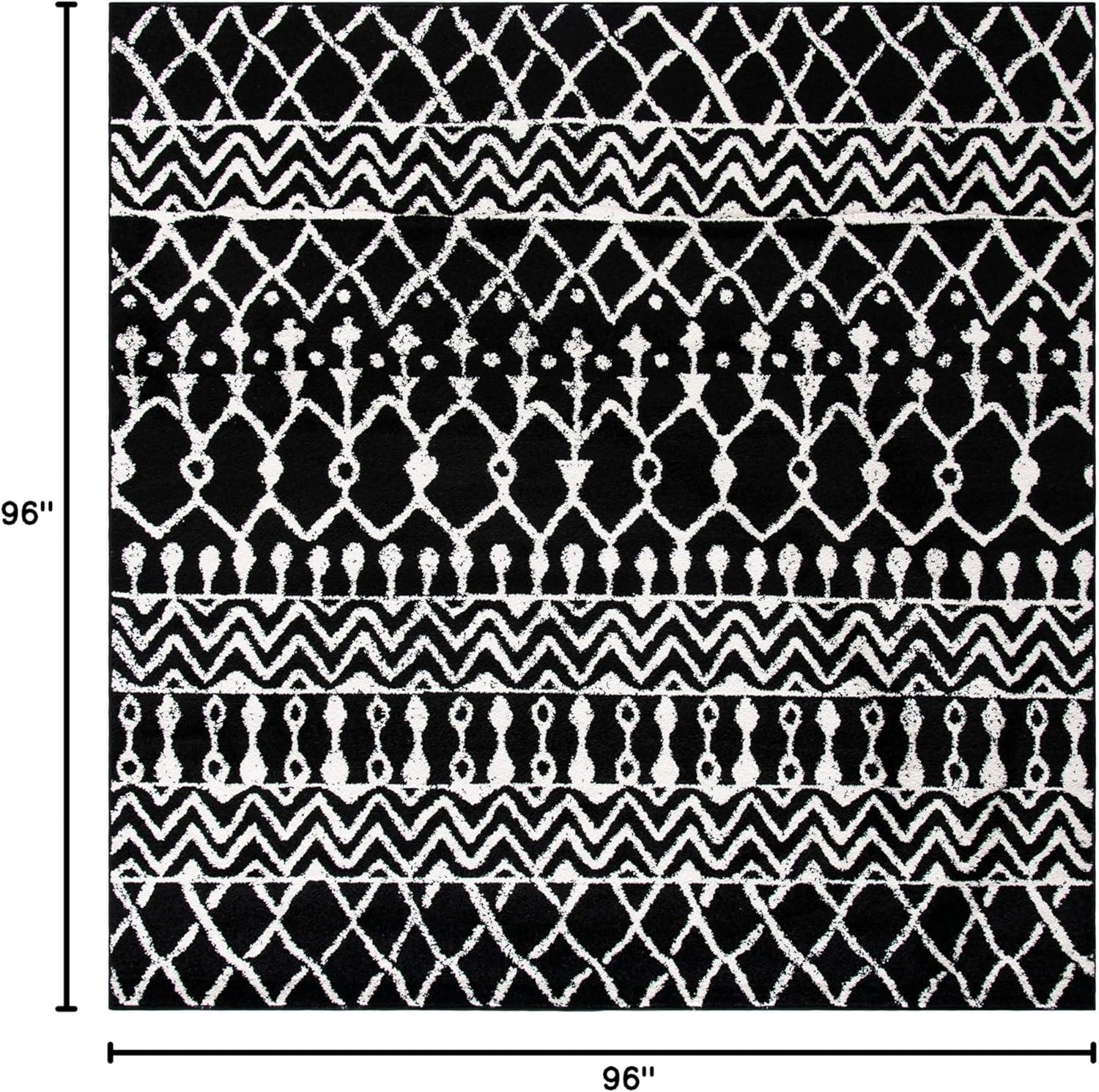 image:imageSAFAVIEH Area Rug 8x10 Tulum Collection Large Navy amp Ivory Moroccan Boho Distressed Design NonShedding amp Easy to Clean Ideal for Living Room Bedroom Dining Space TUL270NBlackIvory