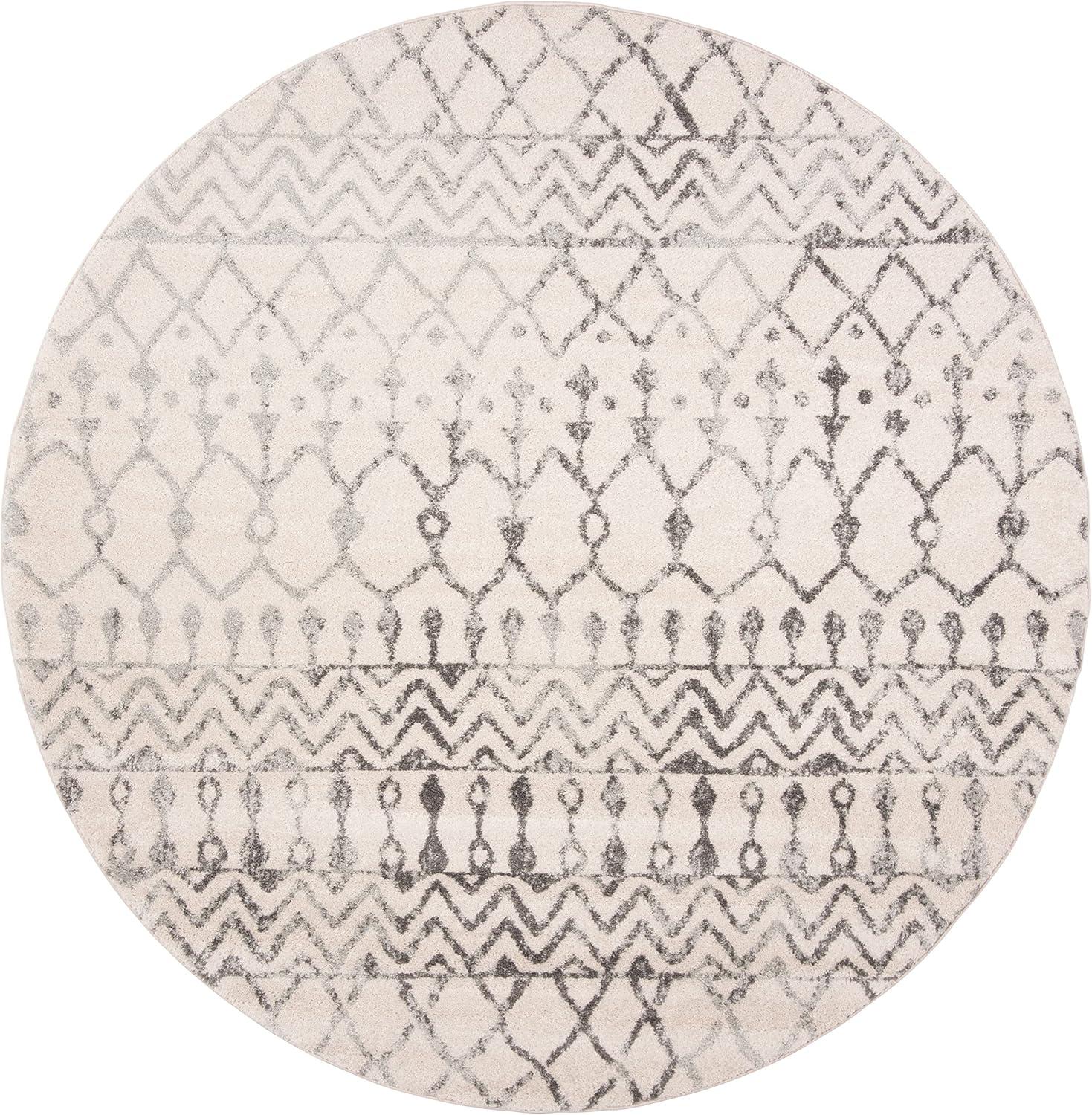 image:imageSAFAVIEH Area Rug 8x10 Tulum Collection Large Navy amp Ivory Moroccan Boho Distressed Design NonShedding amp Easy to Clean Ideal for Living Room Bedroom Dining Space TUL270NIvoryGrey