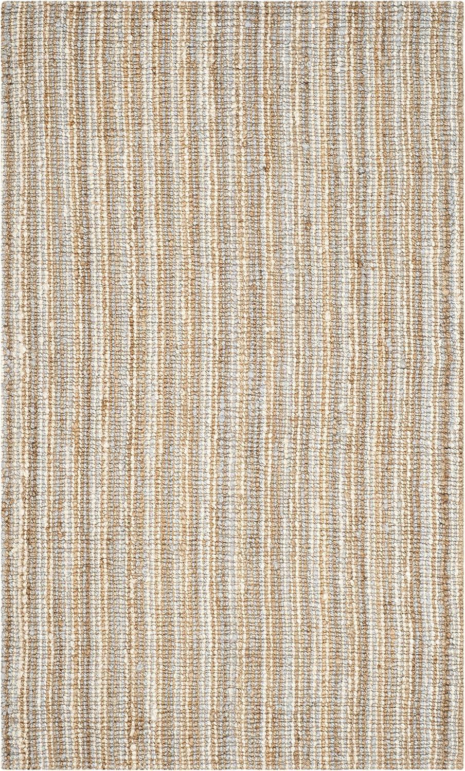 image:imageSAFAVIEH Area Rug 9x12 Natural Fiber Collection Large Natural Brown Handmade Jute Farmhouse Style Chunky Textured Thick Pile NF447AGreyNatural