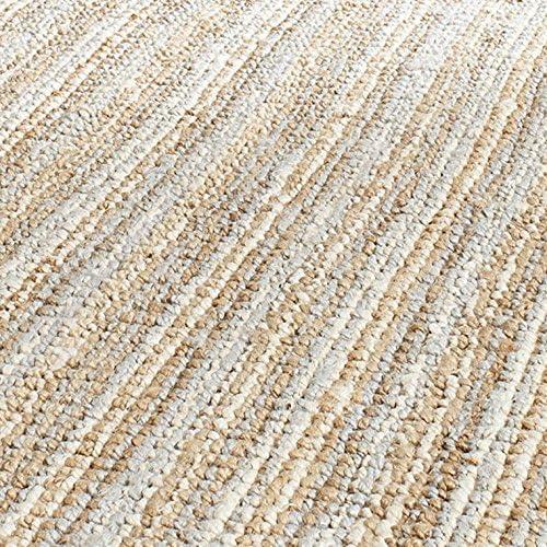 image:imageSAFAVIEH Area Rug 9x12 Natural Fiber Collection Large Natural Brown Handmade Jute Farmhouse Style Chunky Textured Thick Pile NF447AGreyNatural