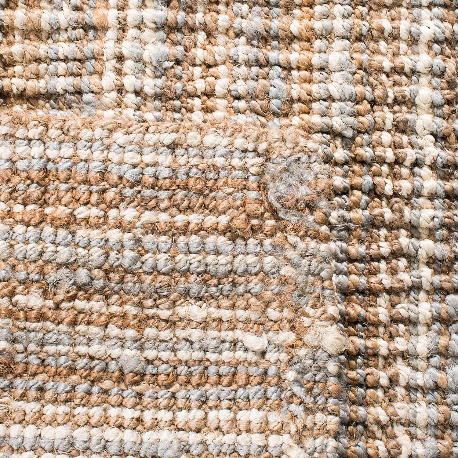 image:imageSAFAVIEH Area Rug 9x12 Natural Fiber Collection Large Natural Brown Handmade Jute Farmhouse Style Chunky Textured Thick Pile NF447AGreyNatural