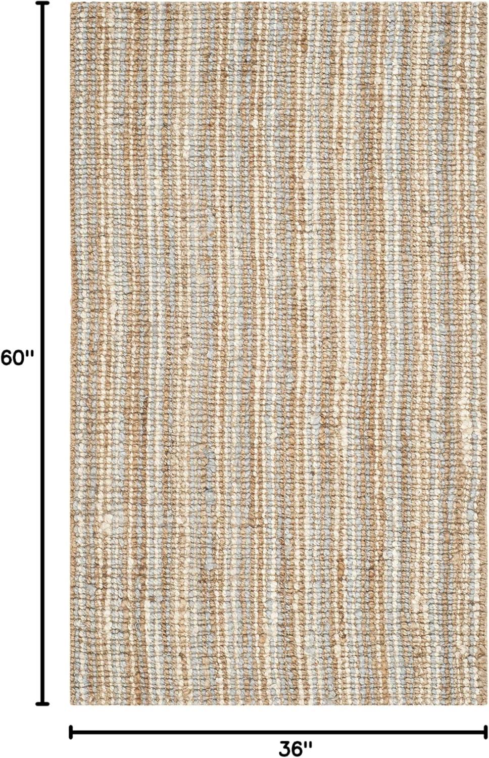 image:imageSAFAVIEH Area Rug 9x12 Natural Fiber Collection Large Natural Brown Handmade Jute Farmhouse Style Chunky Textured Thick Pile NF447AGreyNatural
