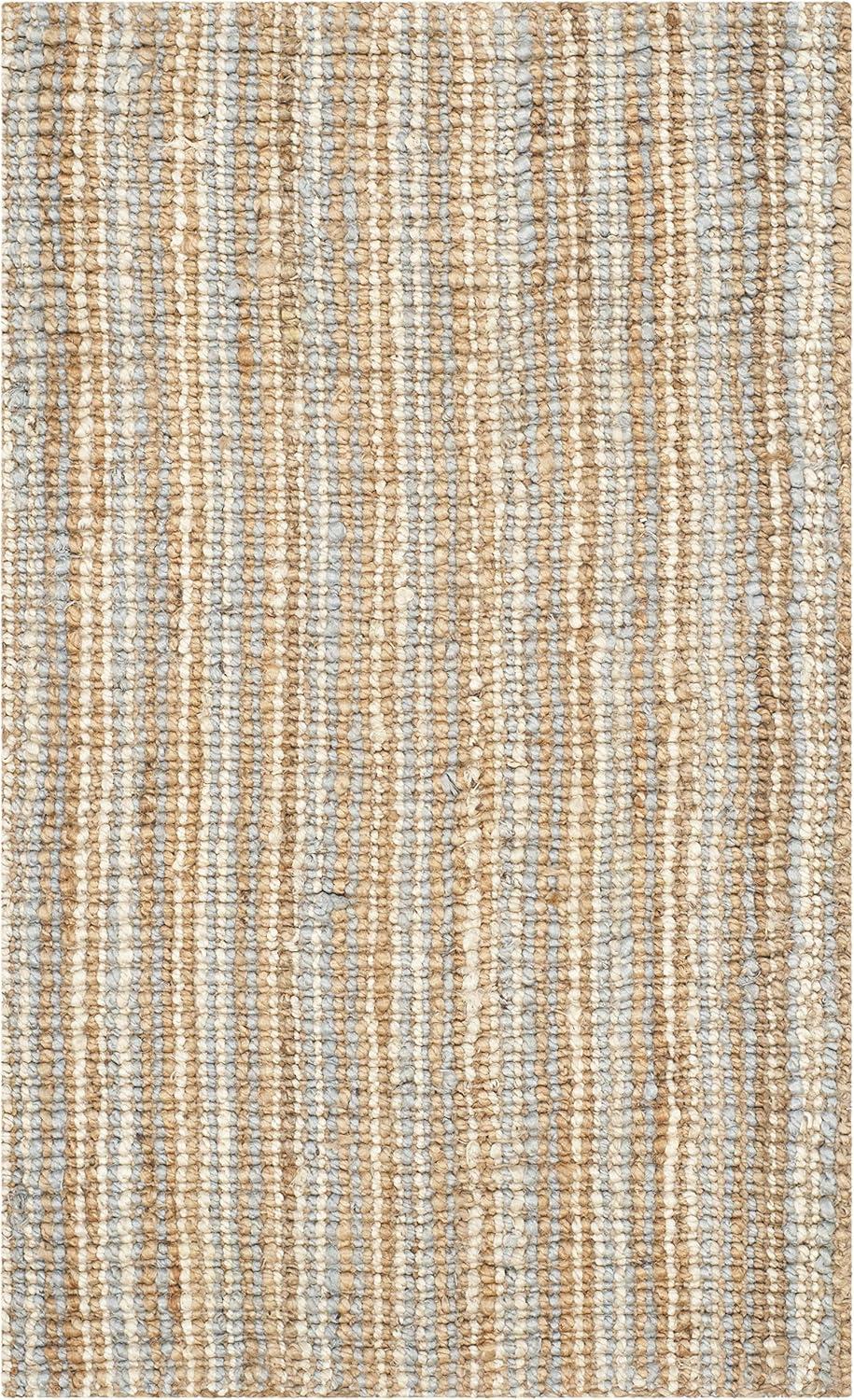 image:imageSAFAVIEH Area Rug 9x12 Natural Fiber Collection Large Natural Brown Handmade Jute Farmhouse Style Chunky Textured Thick Pile NF447AGreyNatural