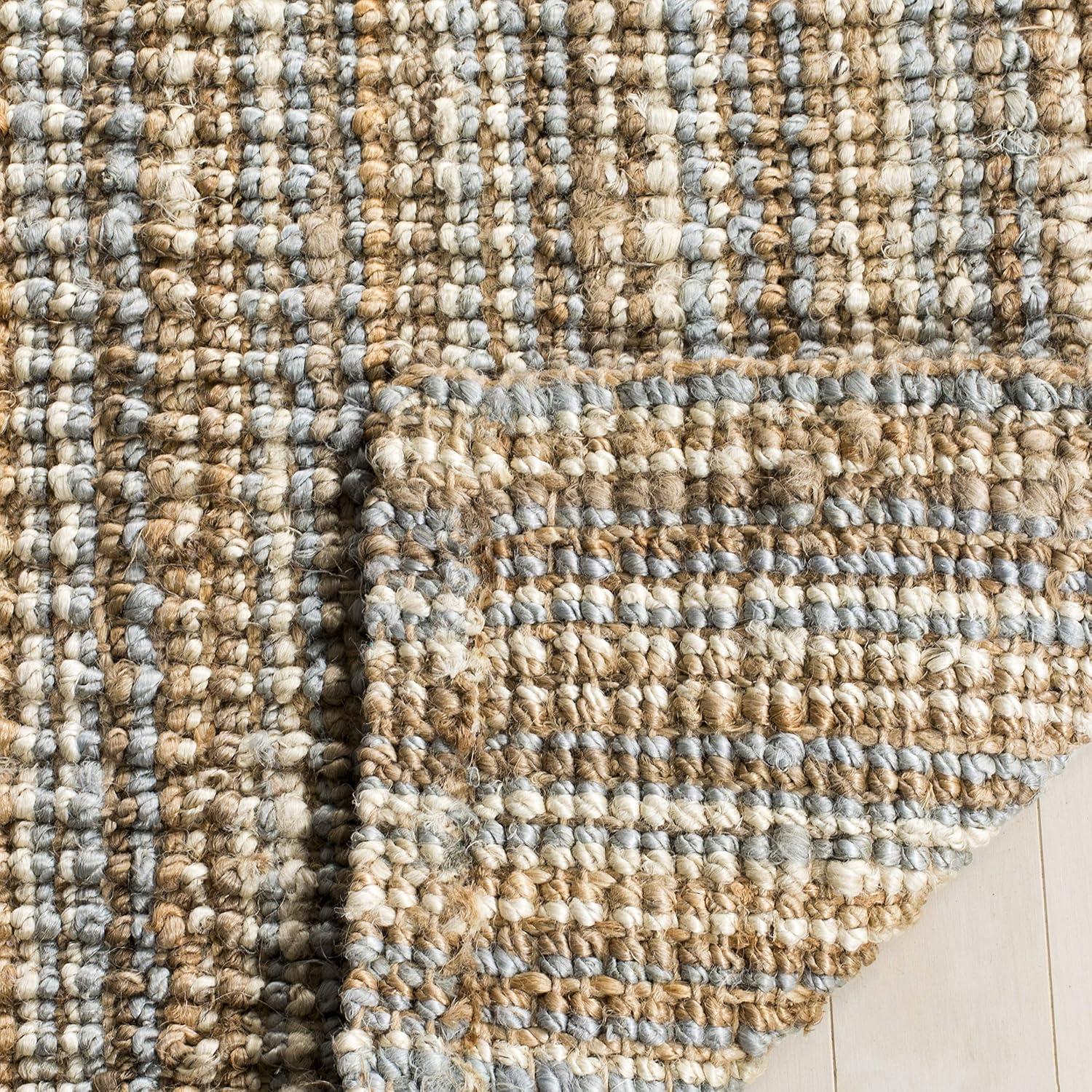 image:imageSAFAVIEH Area Rug 9x12 Natural Fiber Collection Large Natural Brown Handmade Jute Farmhouse Style Chunky Textured Thick Pile NF447AGreyNatural