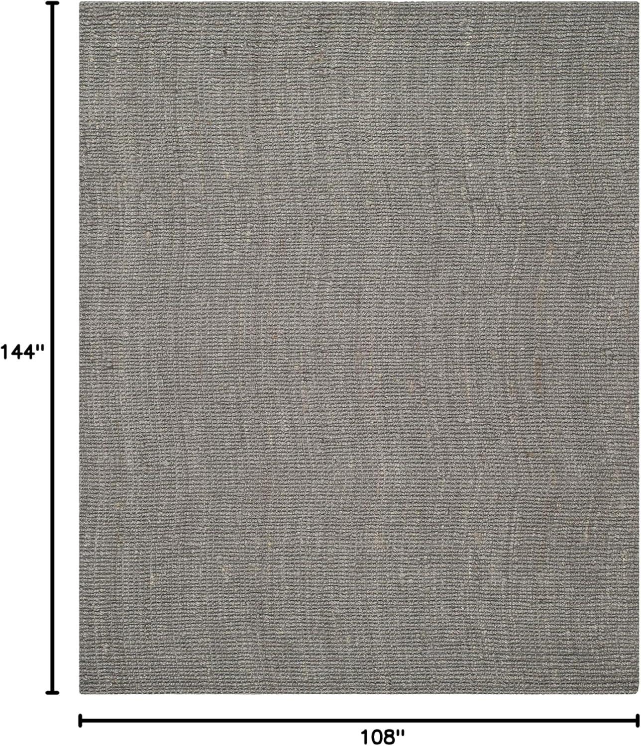 image:imageSAFAVIEH Area Rug 9x12 Natural Fiber Collection Large Natural Brown Handmade Jute Farmhouse Style Chunky Textured Thick Pile NF447ALight Grey