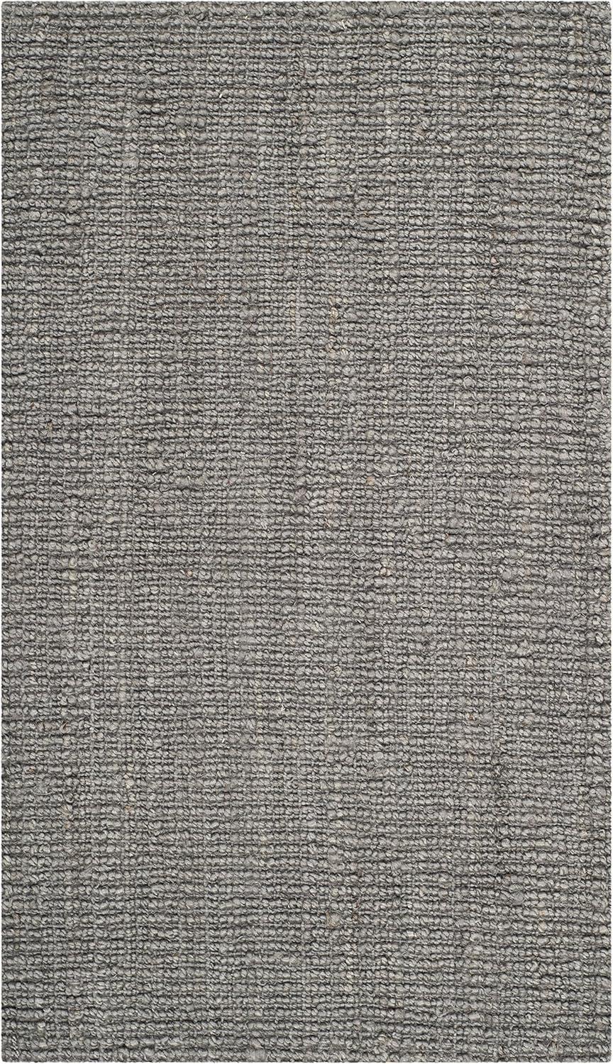 image:imageSAFAVIEH Area Rug 9x12 Natural Fiber Collection Large Natural Brown Handmade Jute Farmhouse Style Chunky Textured Thick Pile NF447ALight Grey