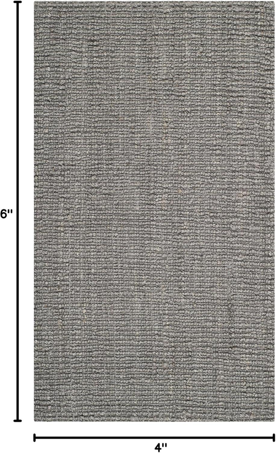 image:imageSAFAVIEH Area Rug 9x12 Natural Fiber Collection Large Natural Brown Handmade Jute Farmhouse Style Chunky Textured Thick Pile NF447ALight Grey