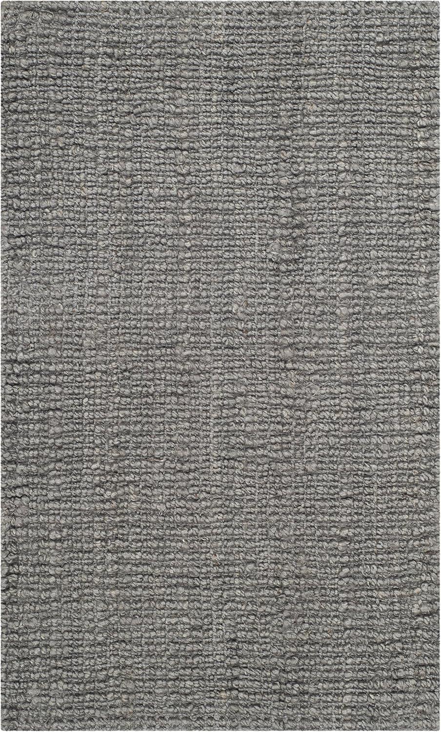 image:imageSAFAVIEH Area Rug 9x12 Natural Fiber Collection Large Natural Brown Handmade Jute Farmhouse Style Chunky Textured Thick Pile NF447ALight Grey