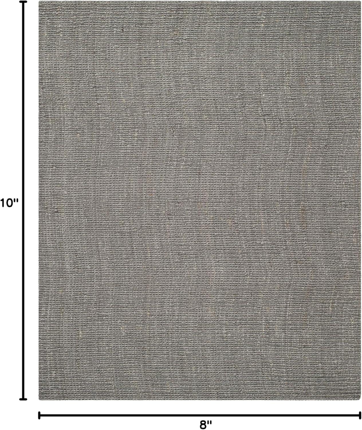 image:imageSAFAVIEH Area Rug 9x12 Natural Fiber Collection Large Natural Brown Handmade Jute Farmhouse Style Chunky Textured Thick Pile NF447ALight Grey