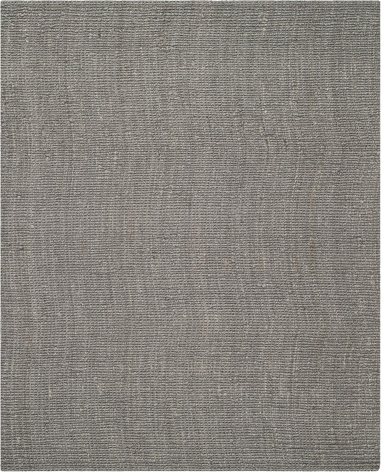 image:imageSAFAVIEH Area Rug 9x12 Natural Fiber Collection Large Natural Brown Handmade Jute Farmhouse Style Chunky Textured Thick Pile NF447ALight Grey
